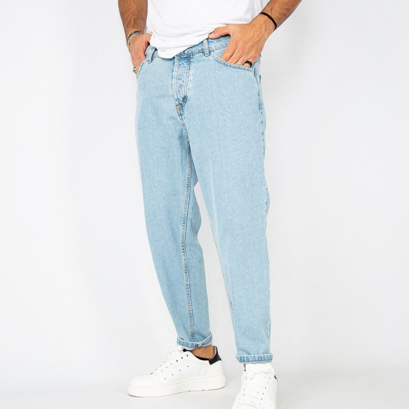 jeans uomo denim basic carrot chiaro