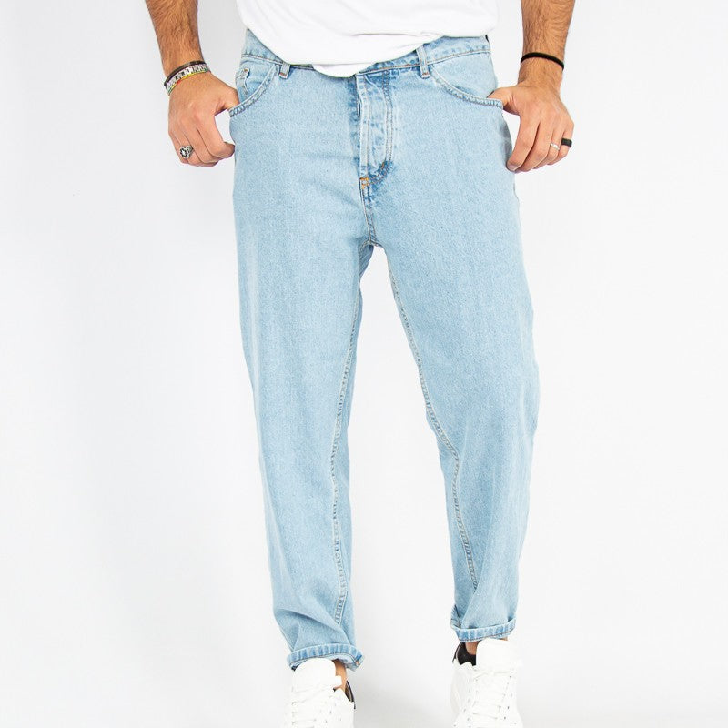 jeans uomo denim basic carrot chiaro