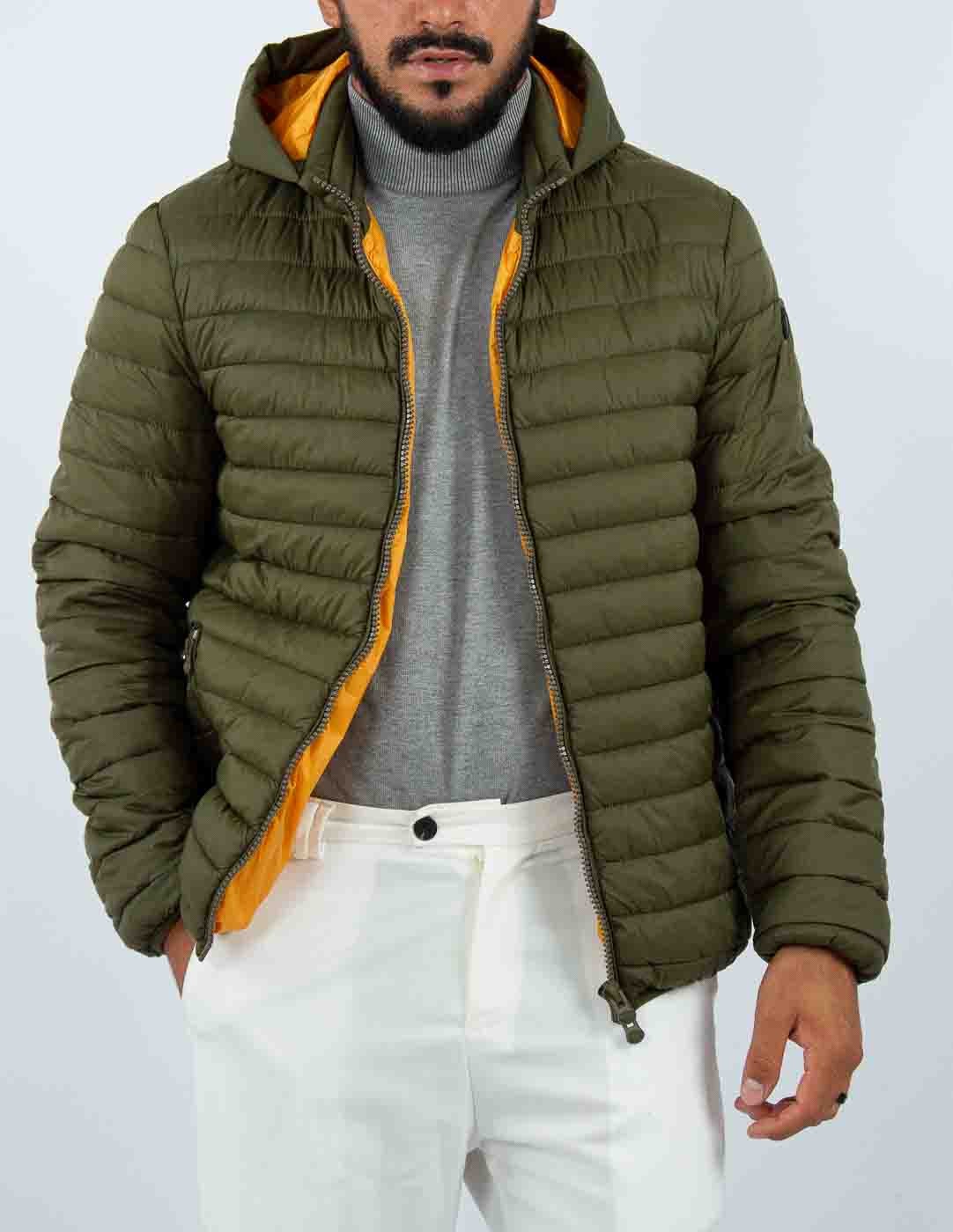 giubbotto uomo trapuntato bicolore