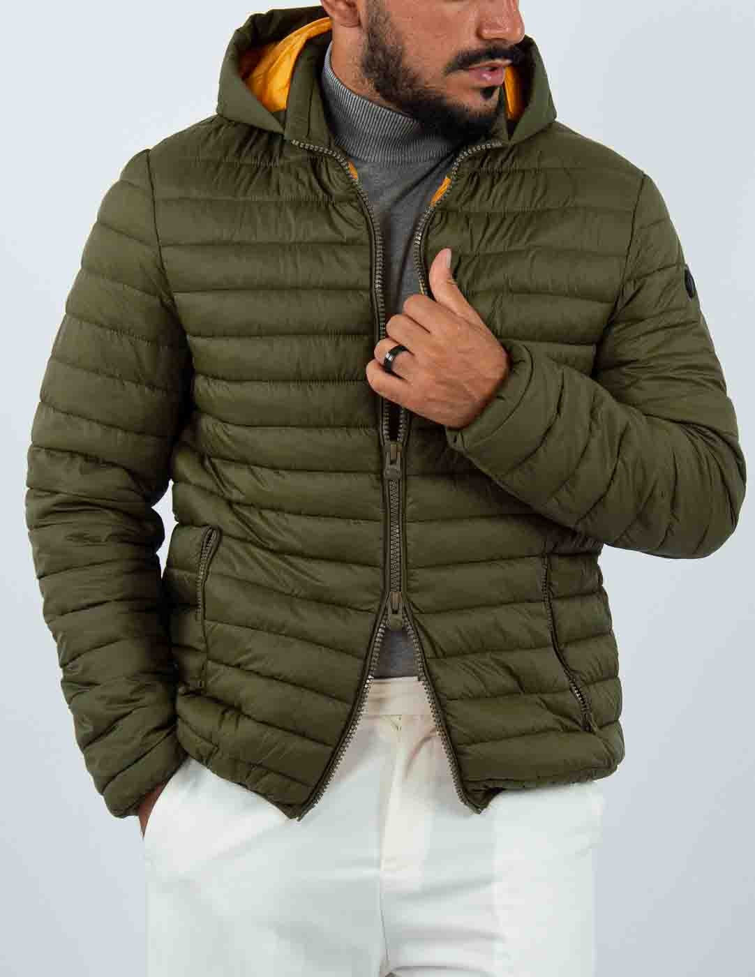 giubbotto uomo trapuntato bicolore