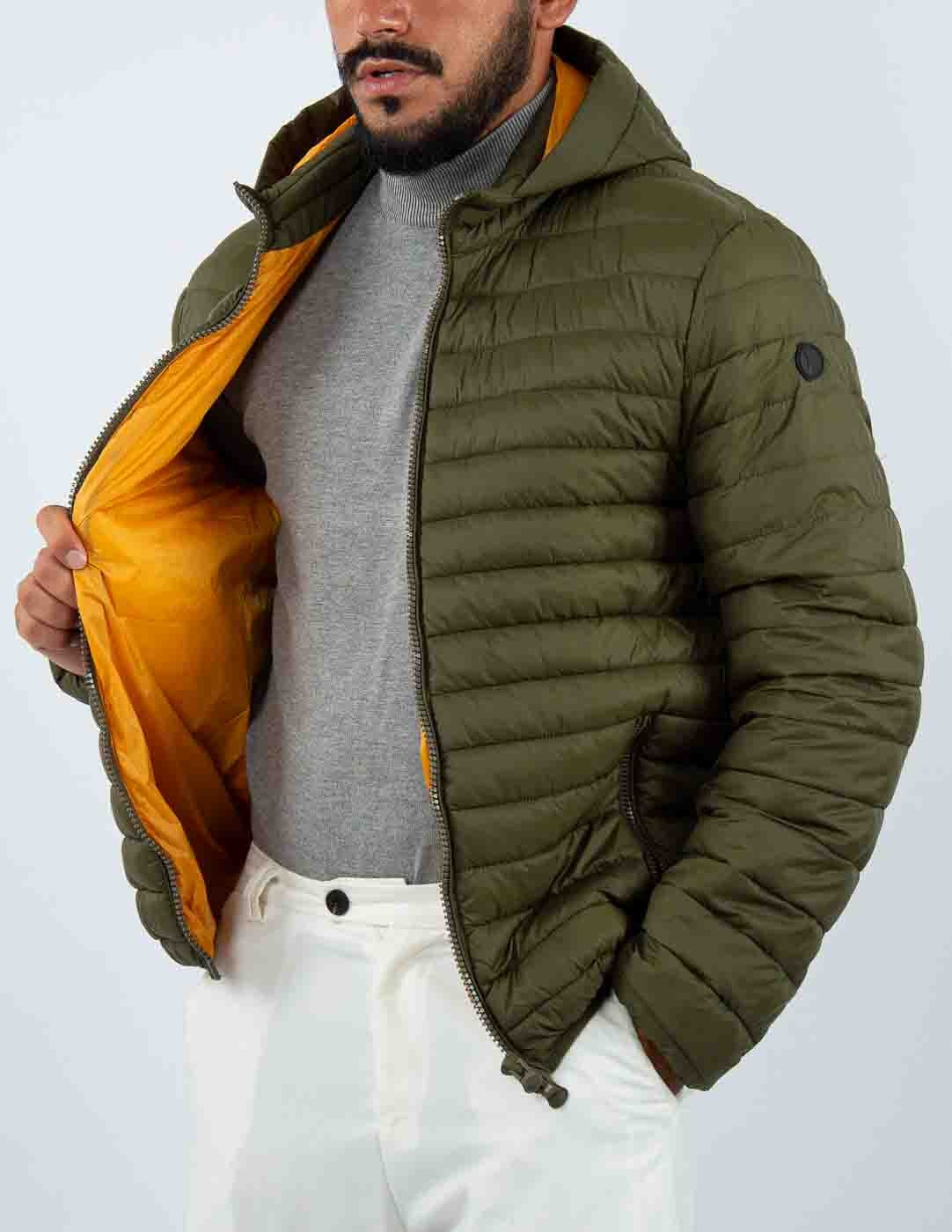 giubbotto uomo trapuntato bicolore