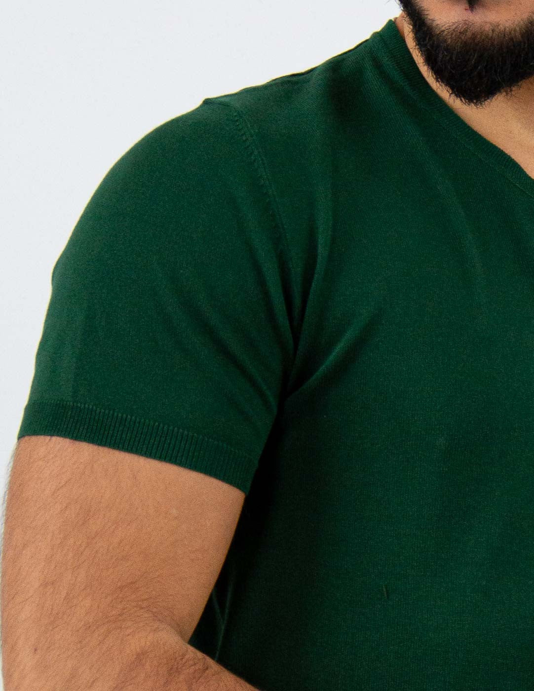 t-shirt girocollo in maglia leggera