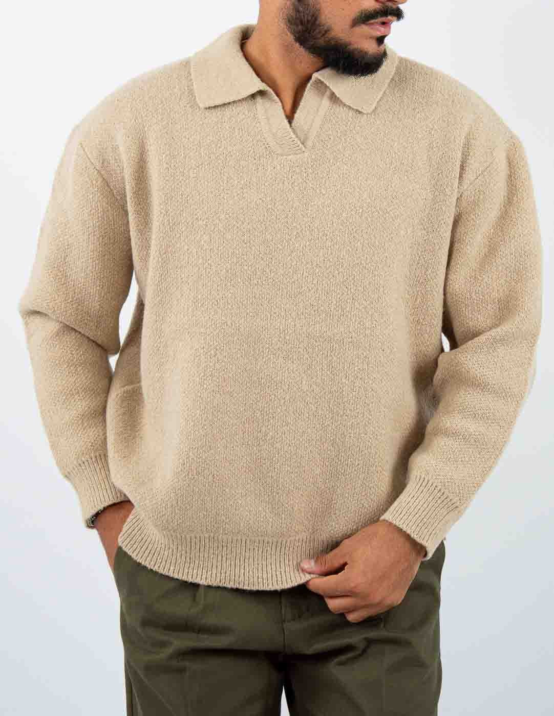 pullover in maglia perlata polo