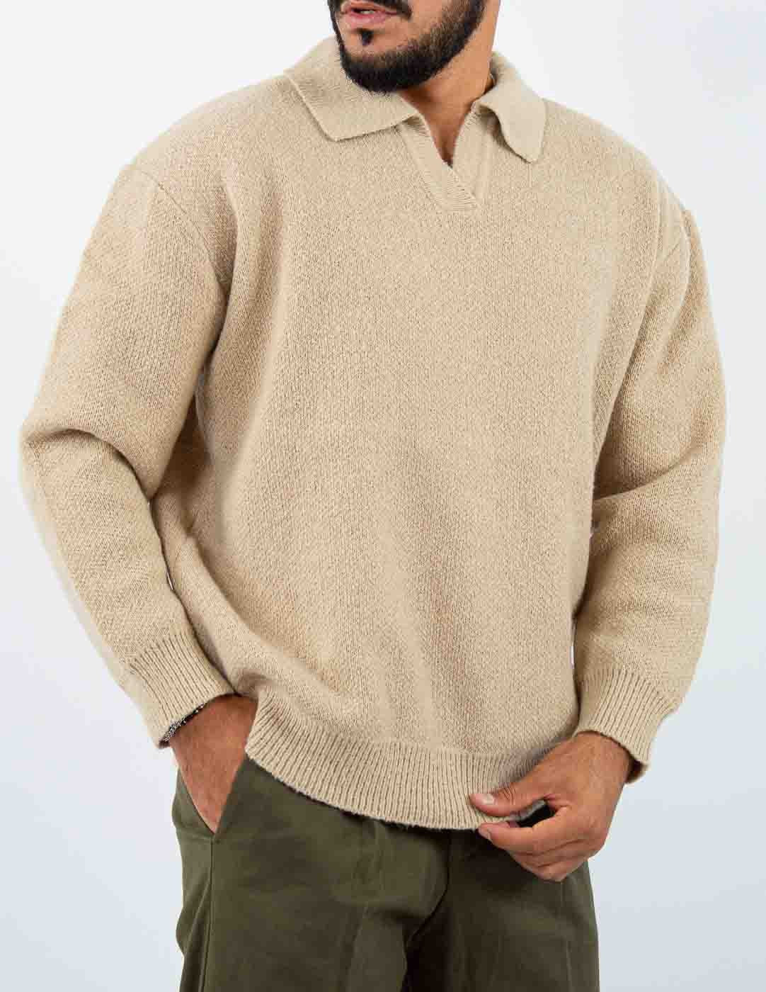 pullover in maglia perlata polo