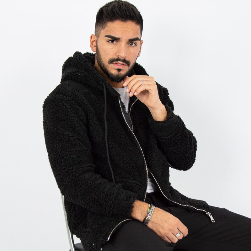 felpa uomo orsetto teddy con zip