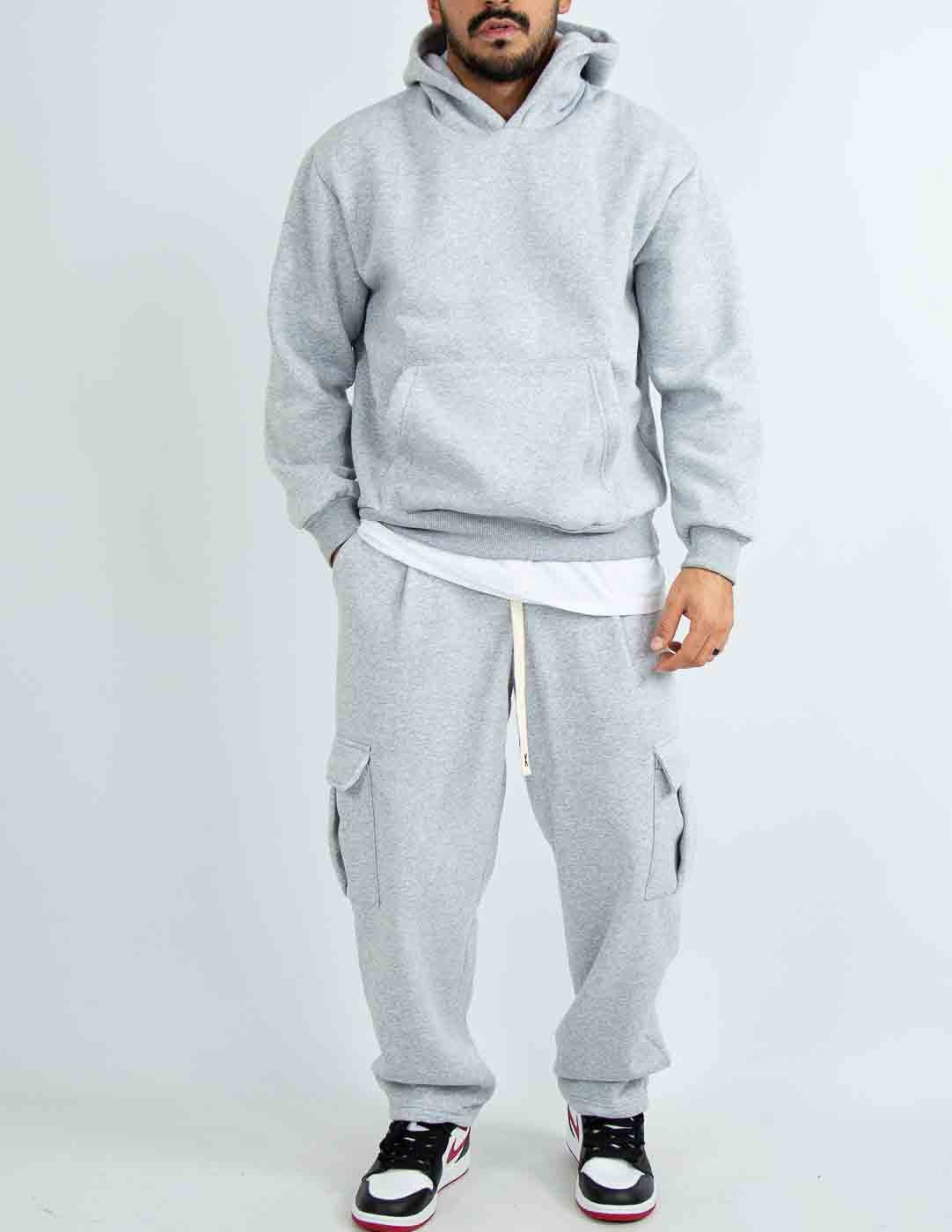 tuta uomo con cargo fondo largo