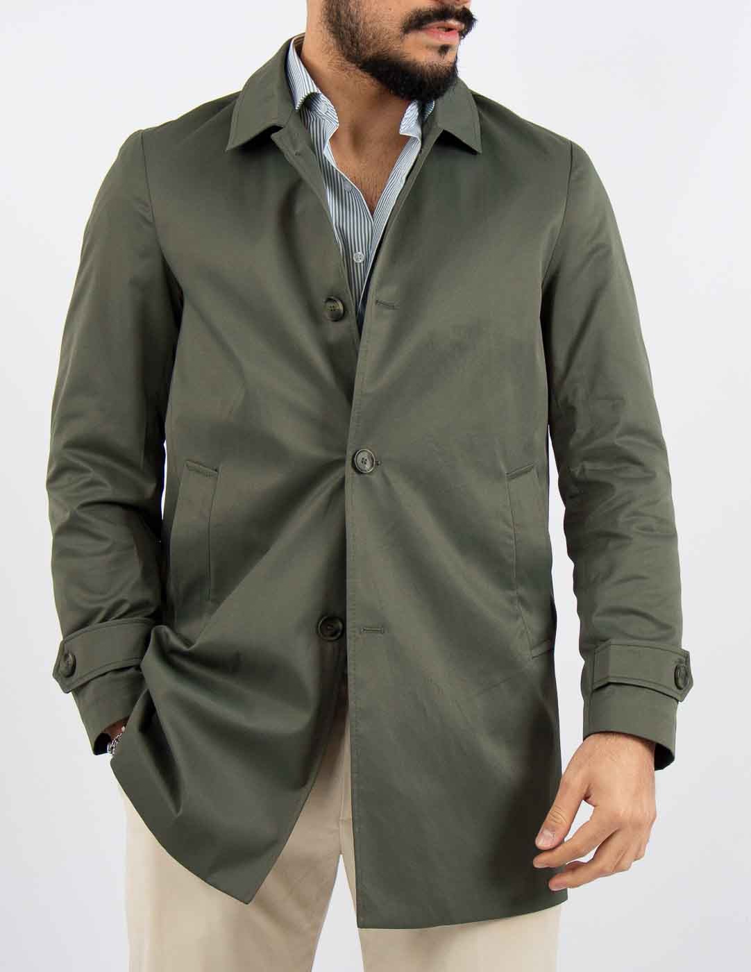 trench uomo monopetto leggero