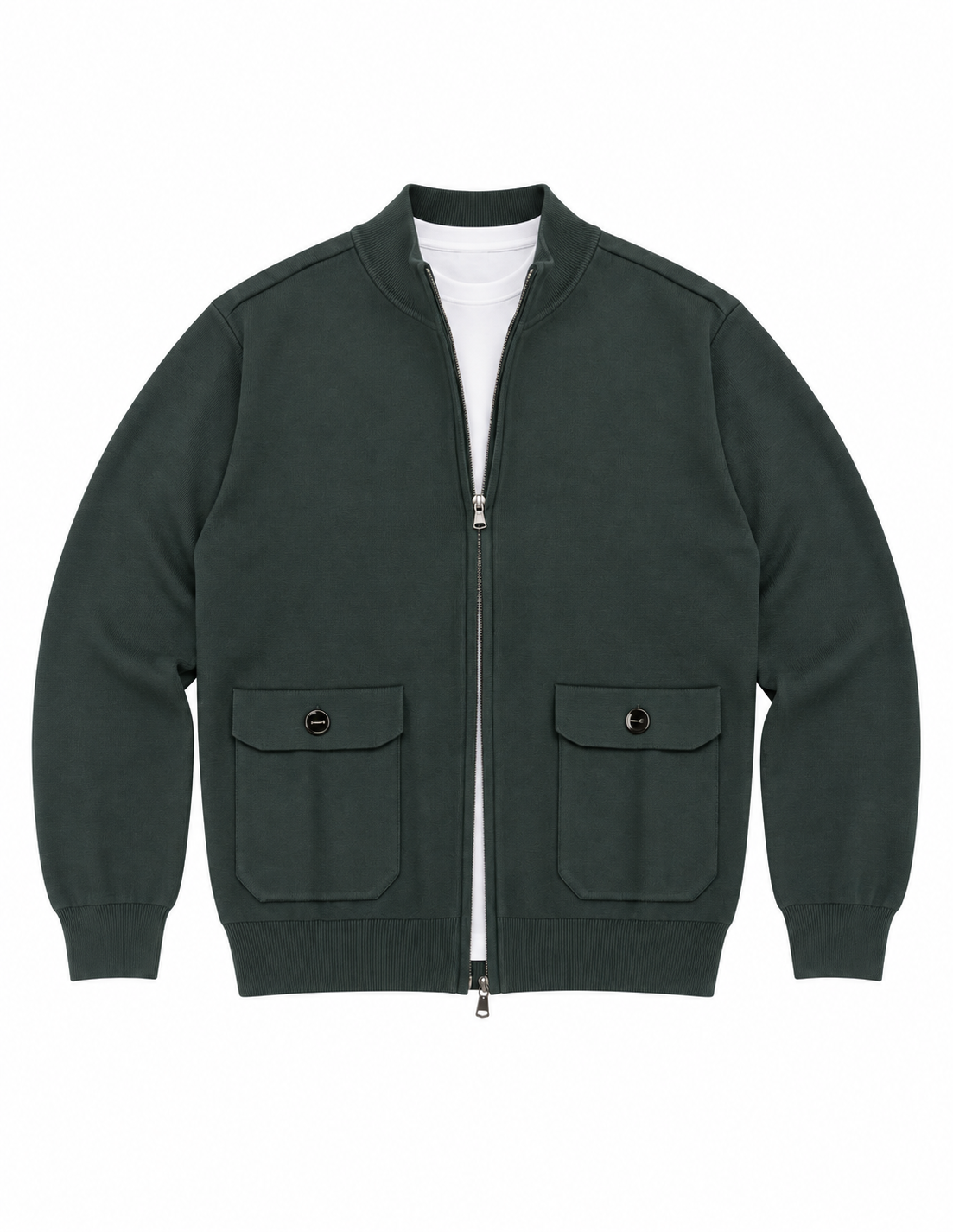 CARDIGAN CON ZIP E TASCHE