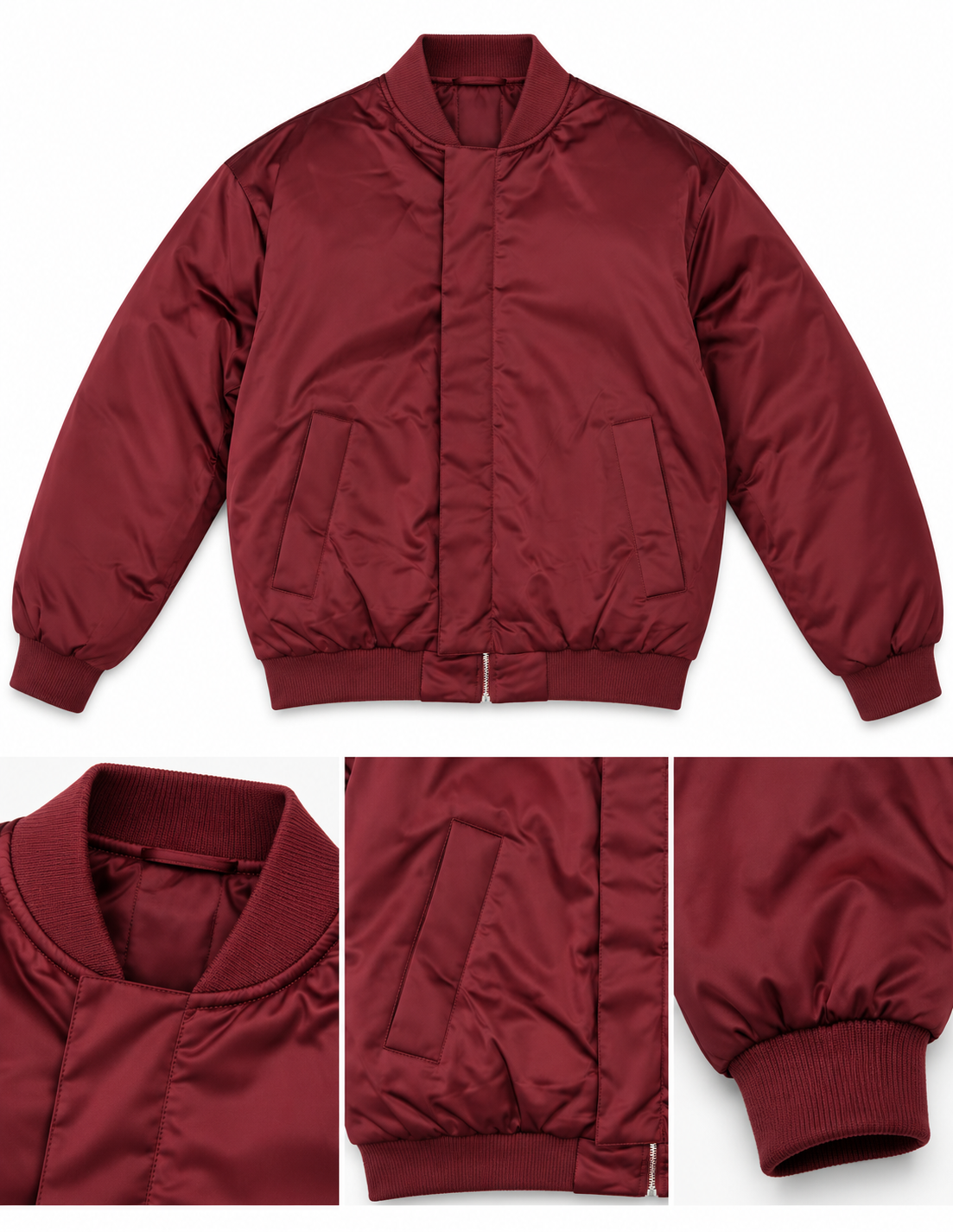 bomber imbottito su tessuto premium