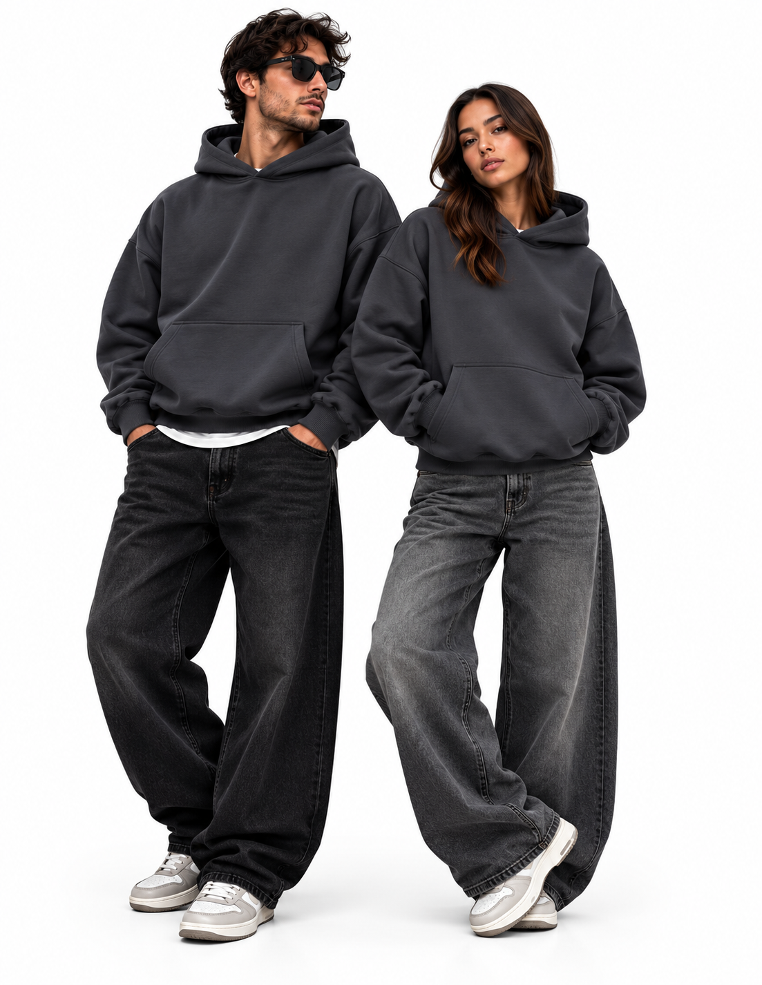 felpa tinta unita UNISEX basic crop fit