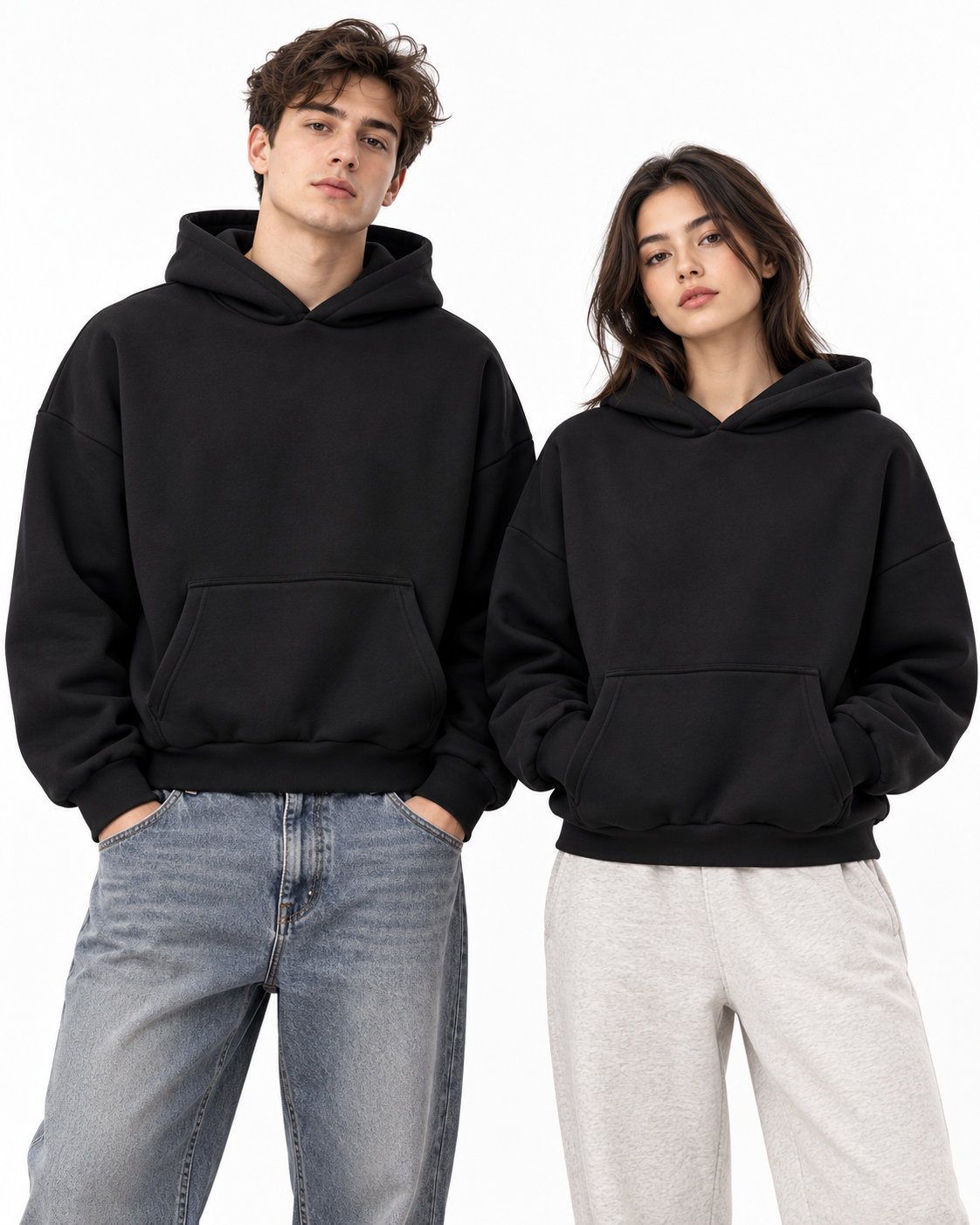 felpa tinta unita UNISEX basic crop fit