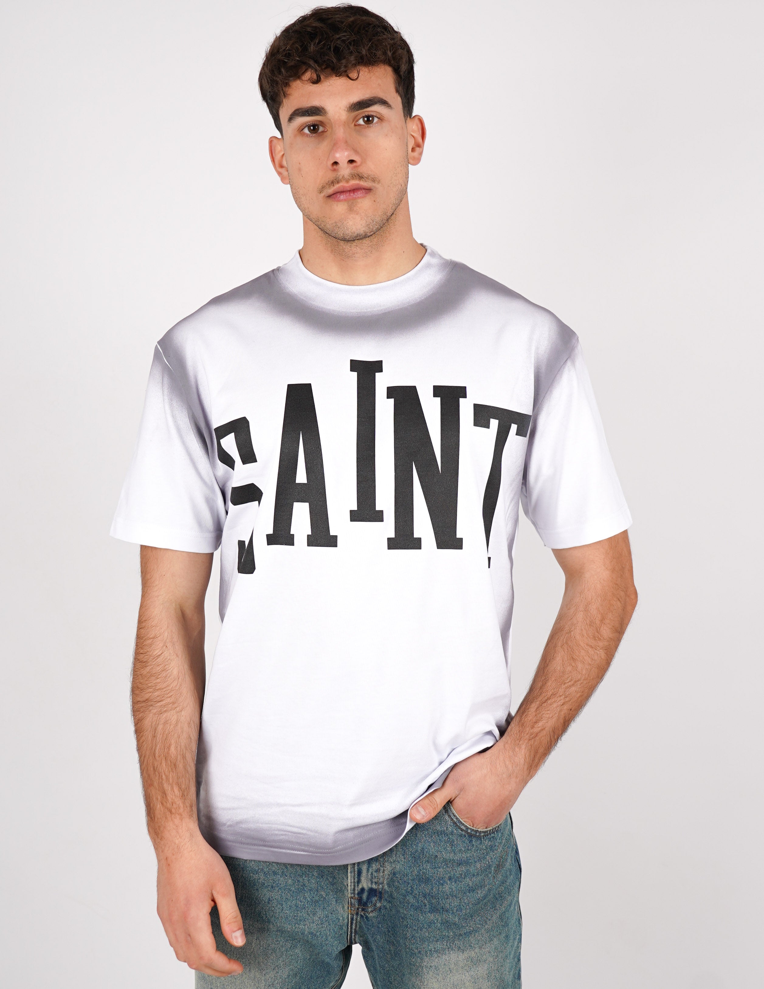 T-SHIRT SLAVATA LOGO "SAINT"
