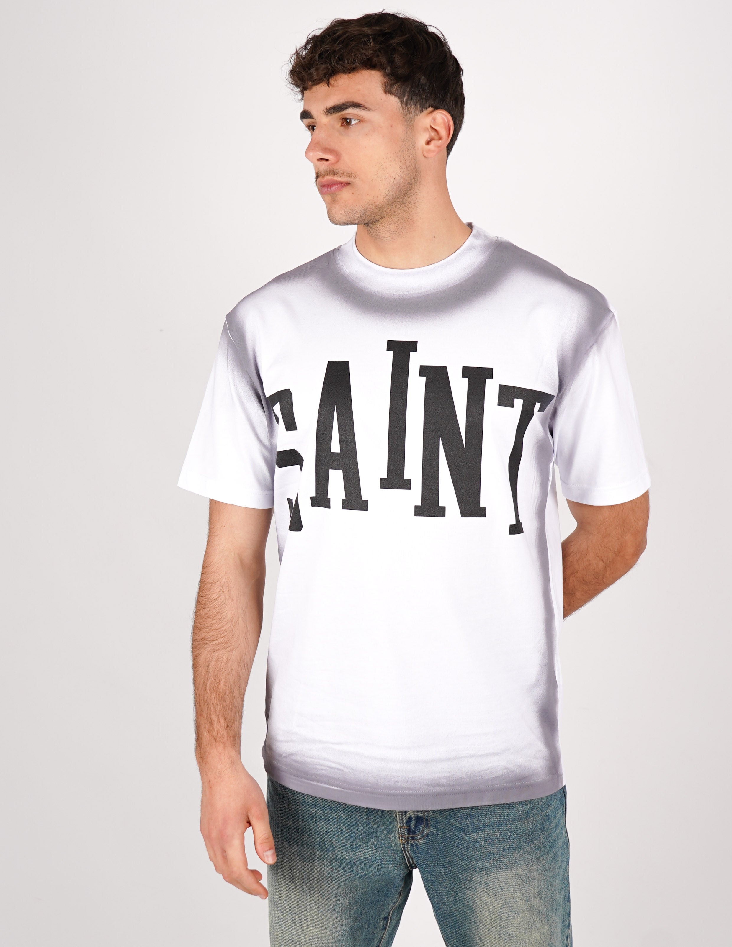 T-SHIRT SLAVATA LOGO "SAINT"