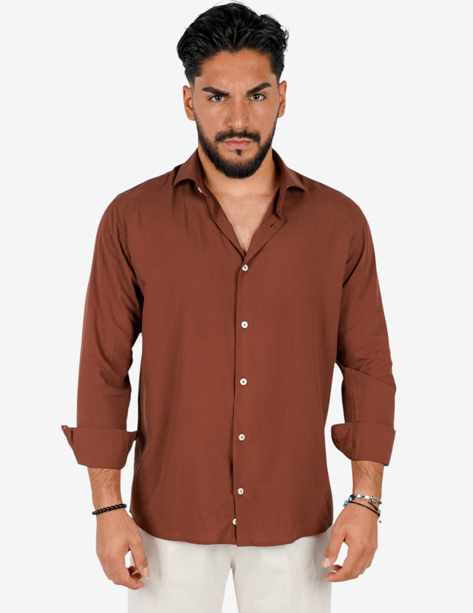 camicia over size in viscosa