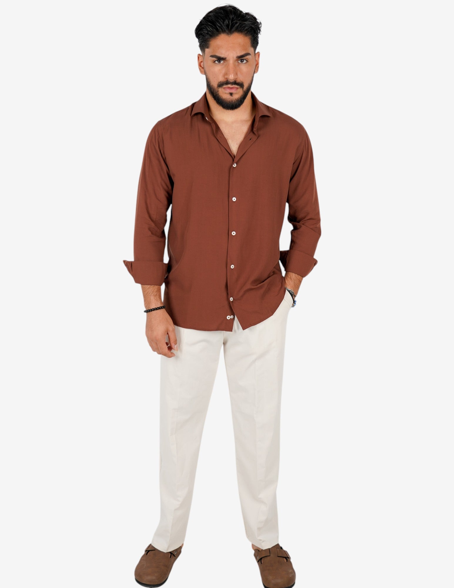 camicia over size in viscosa