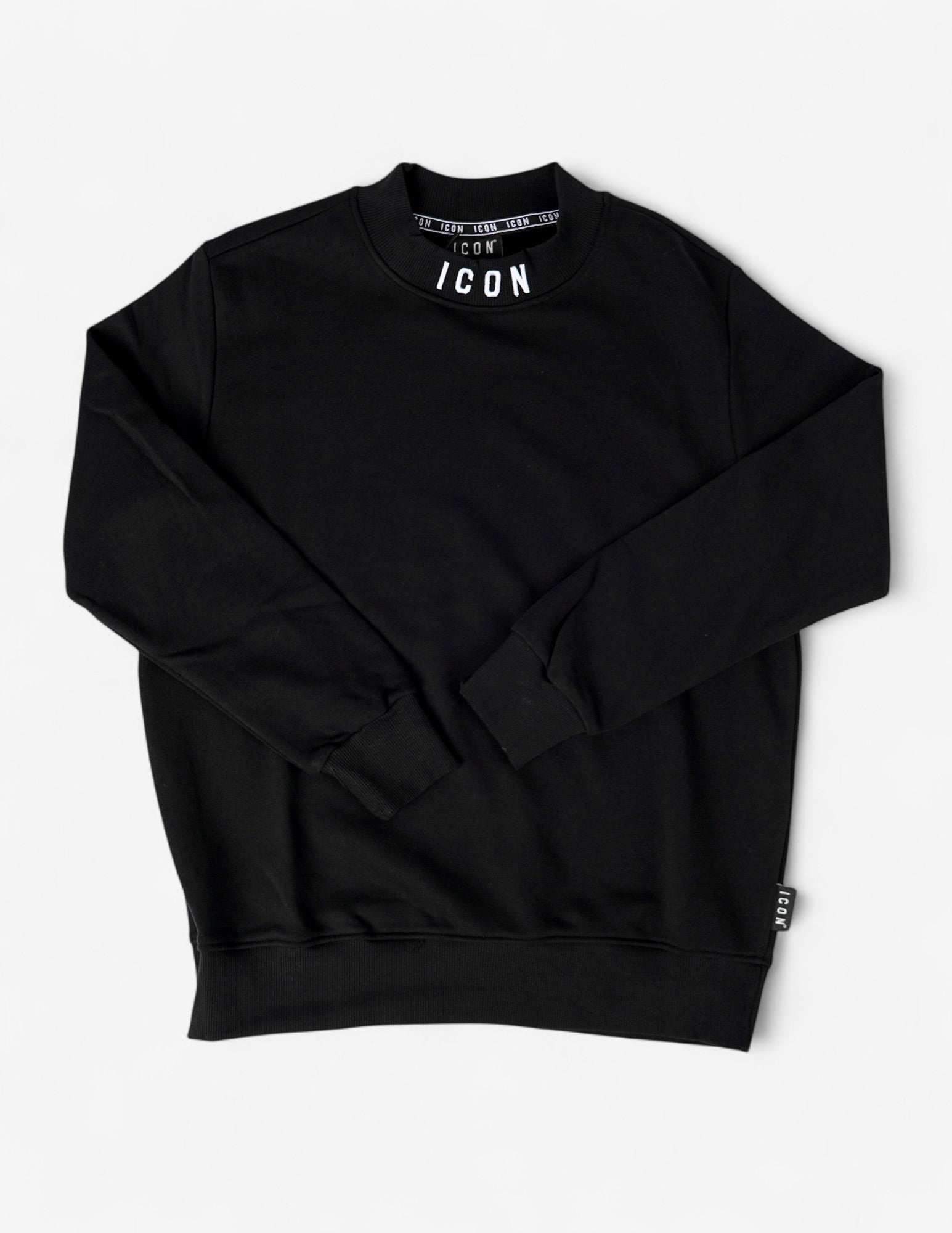 Felpa girocollo con ricamo