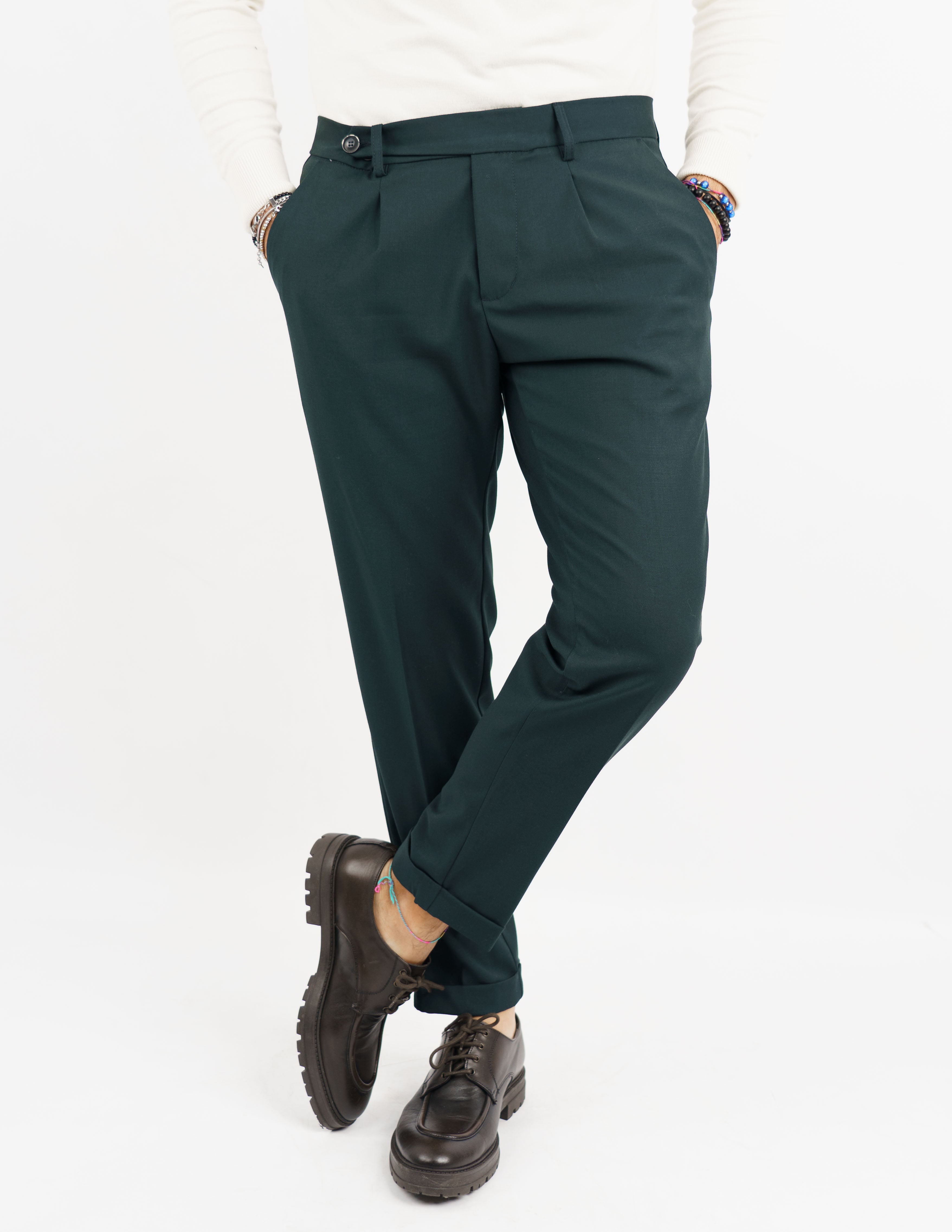 pantalone elegante doppio bottone