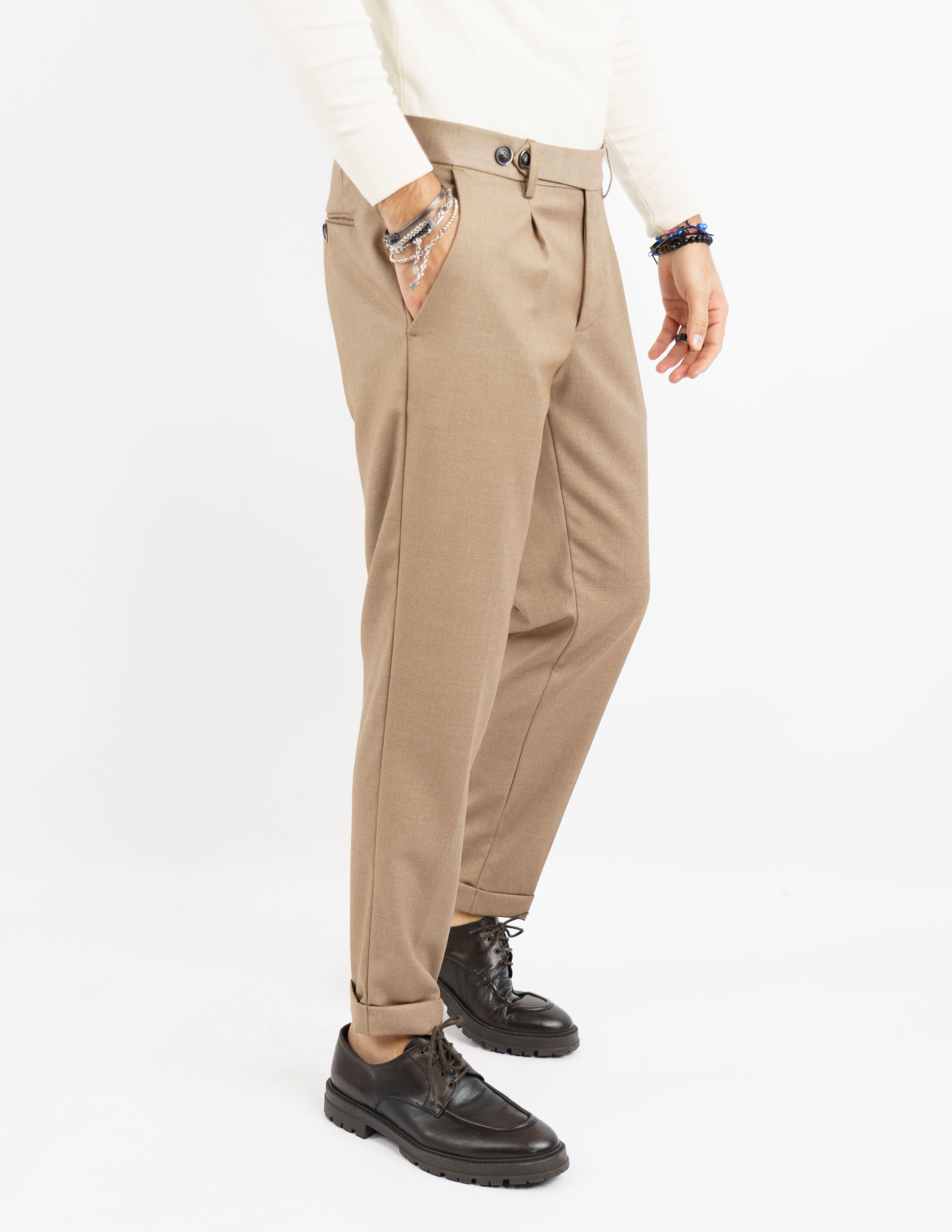 pantalone elegante doppio bottone