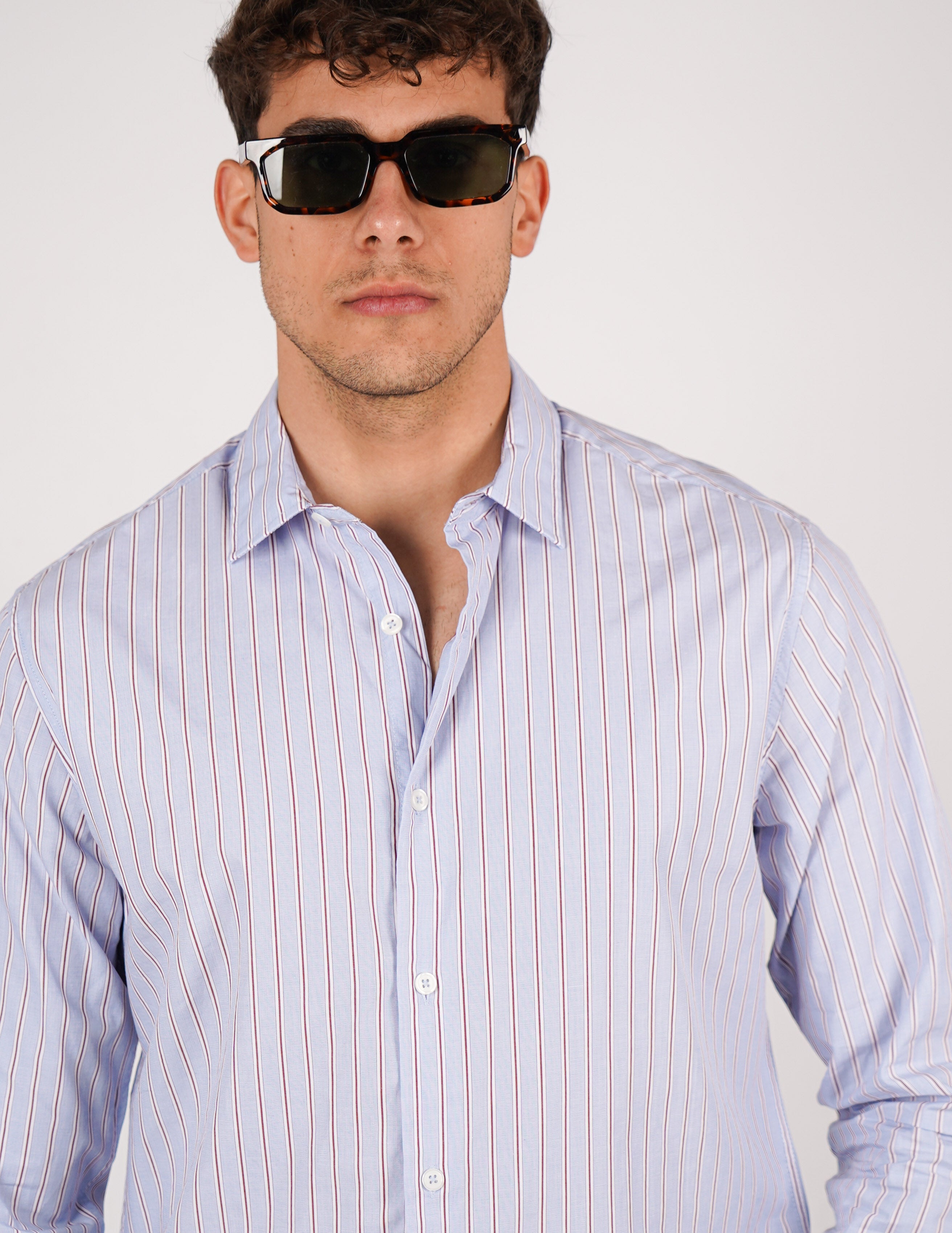 CAMICIA LEGGERA SLIM FIT A RIGHE