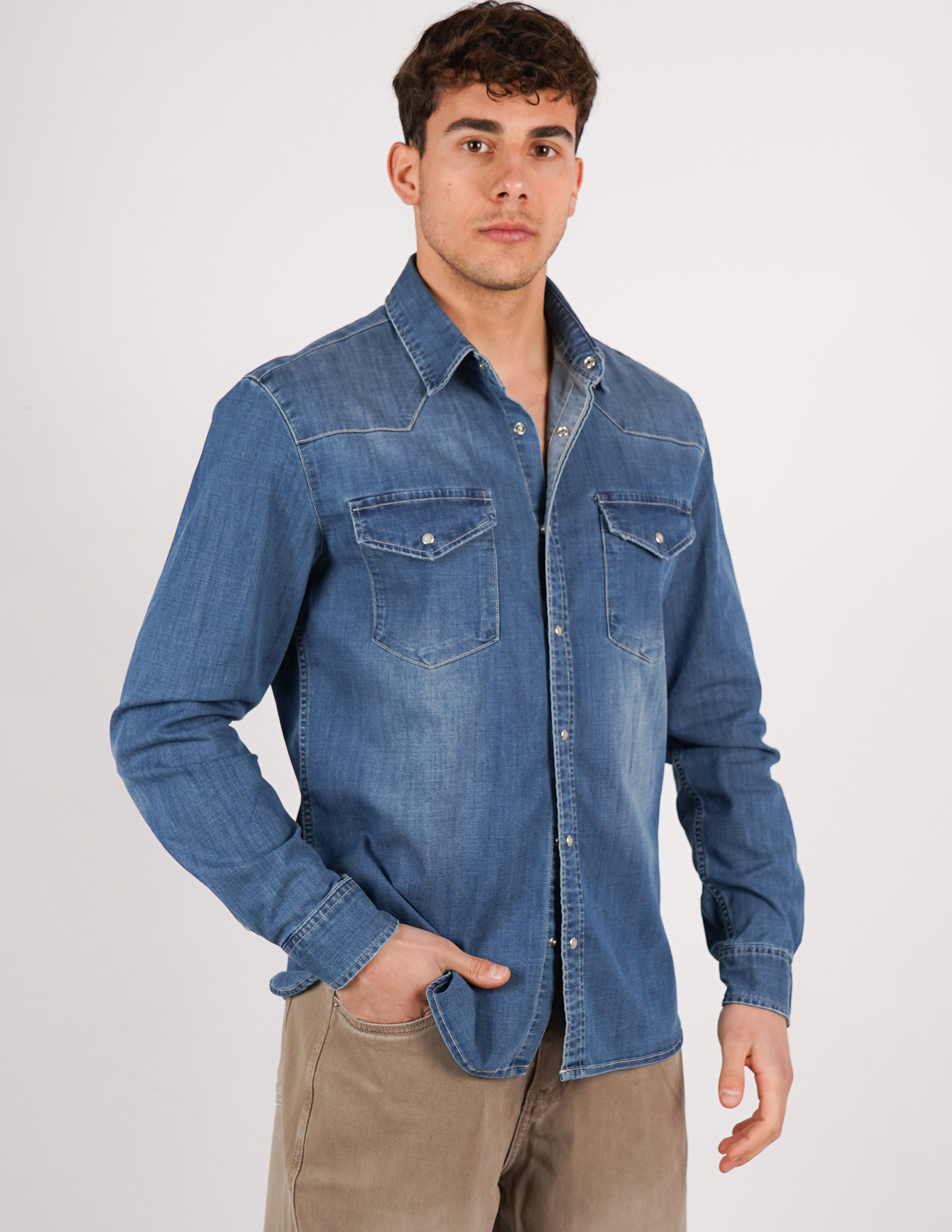 CAMICIA MANICA LUNGA DI JEANS