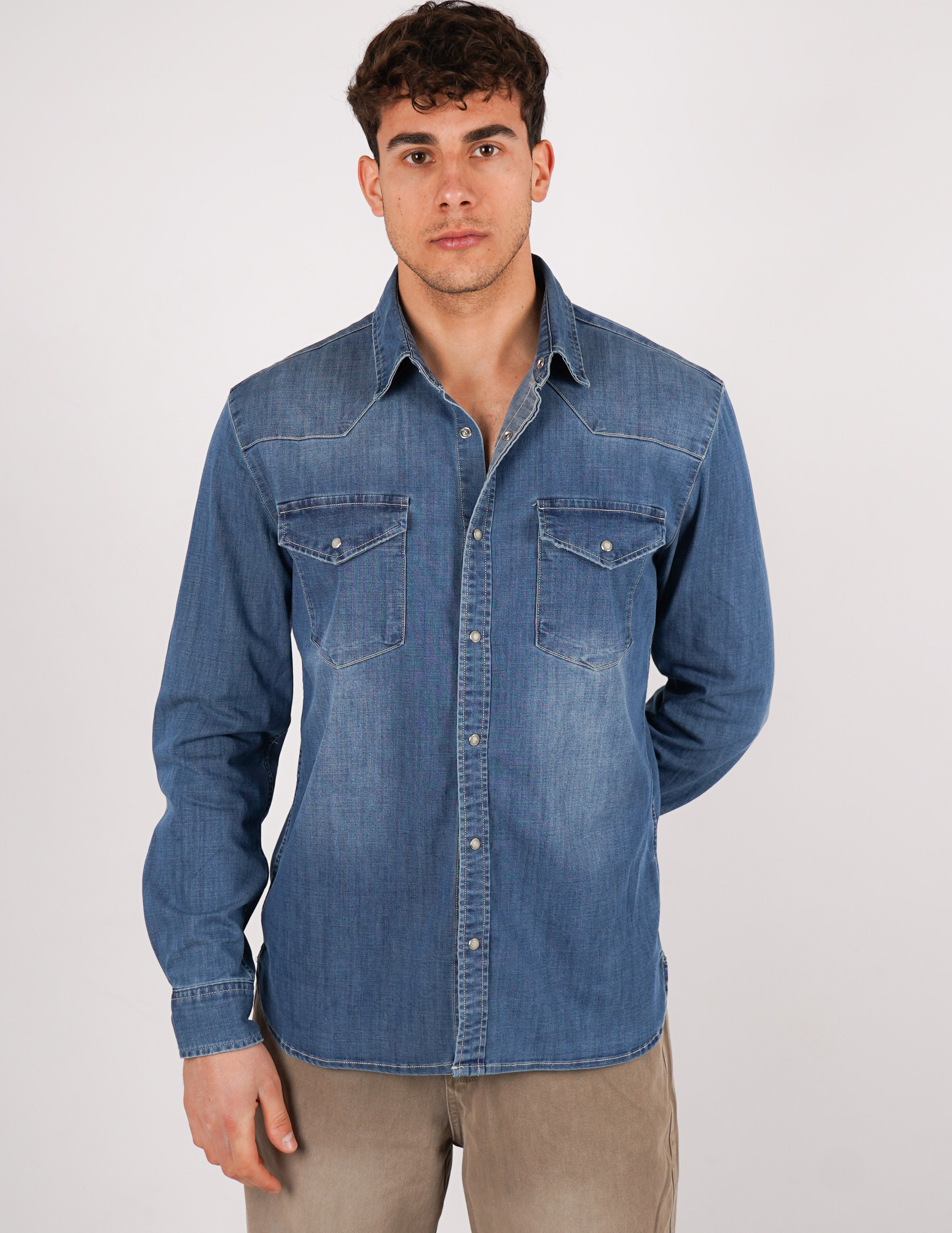 CAMICIA MANICA LUNGA DI JEANS