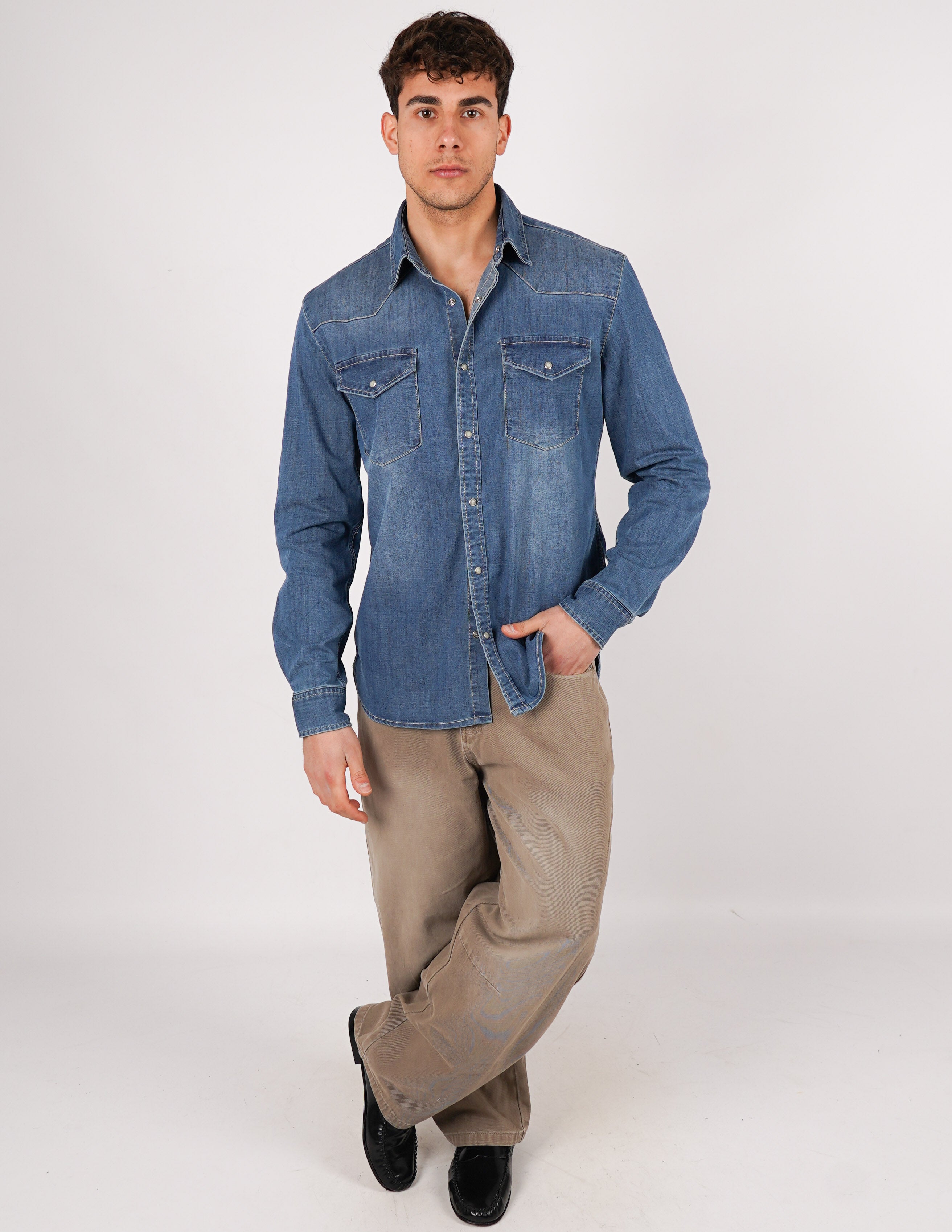 CAMICIA MANICA LUNGA DI JEANS