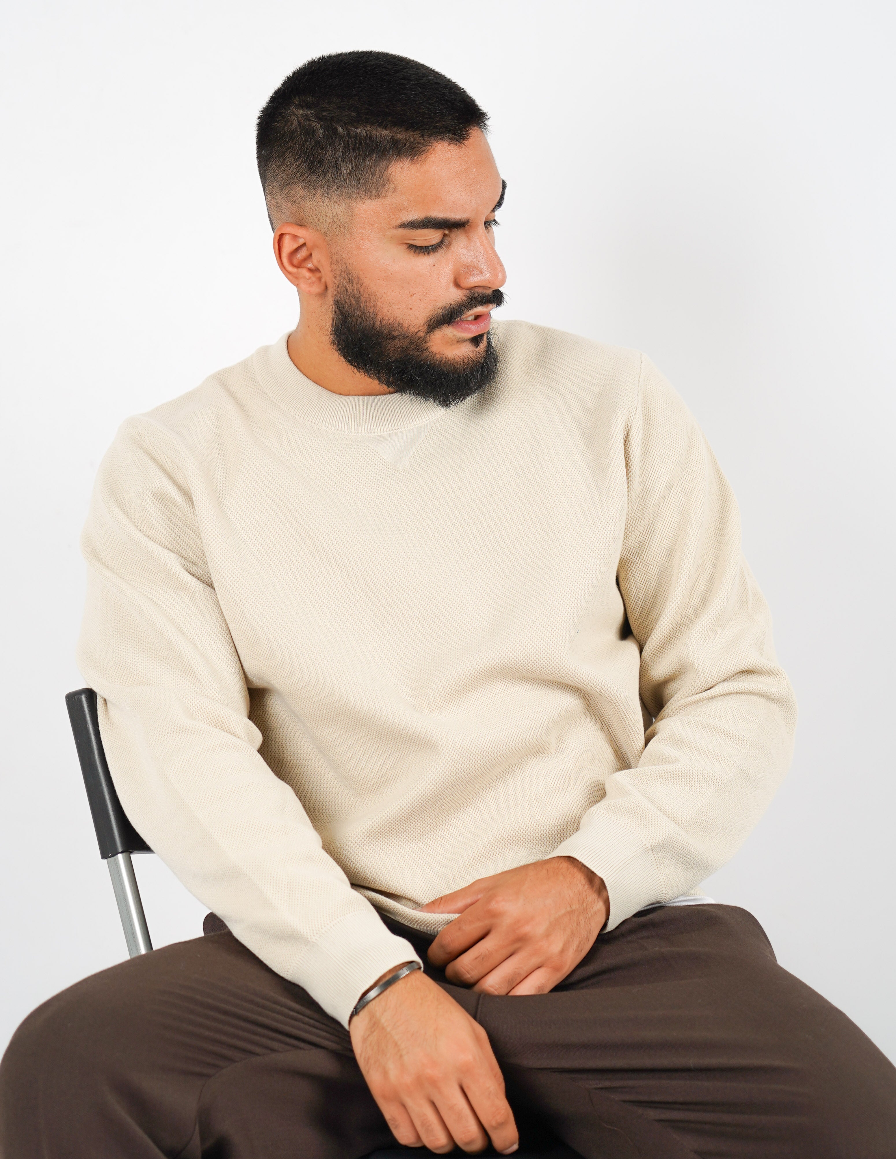 Maglione strutturato girocollo