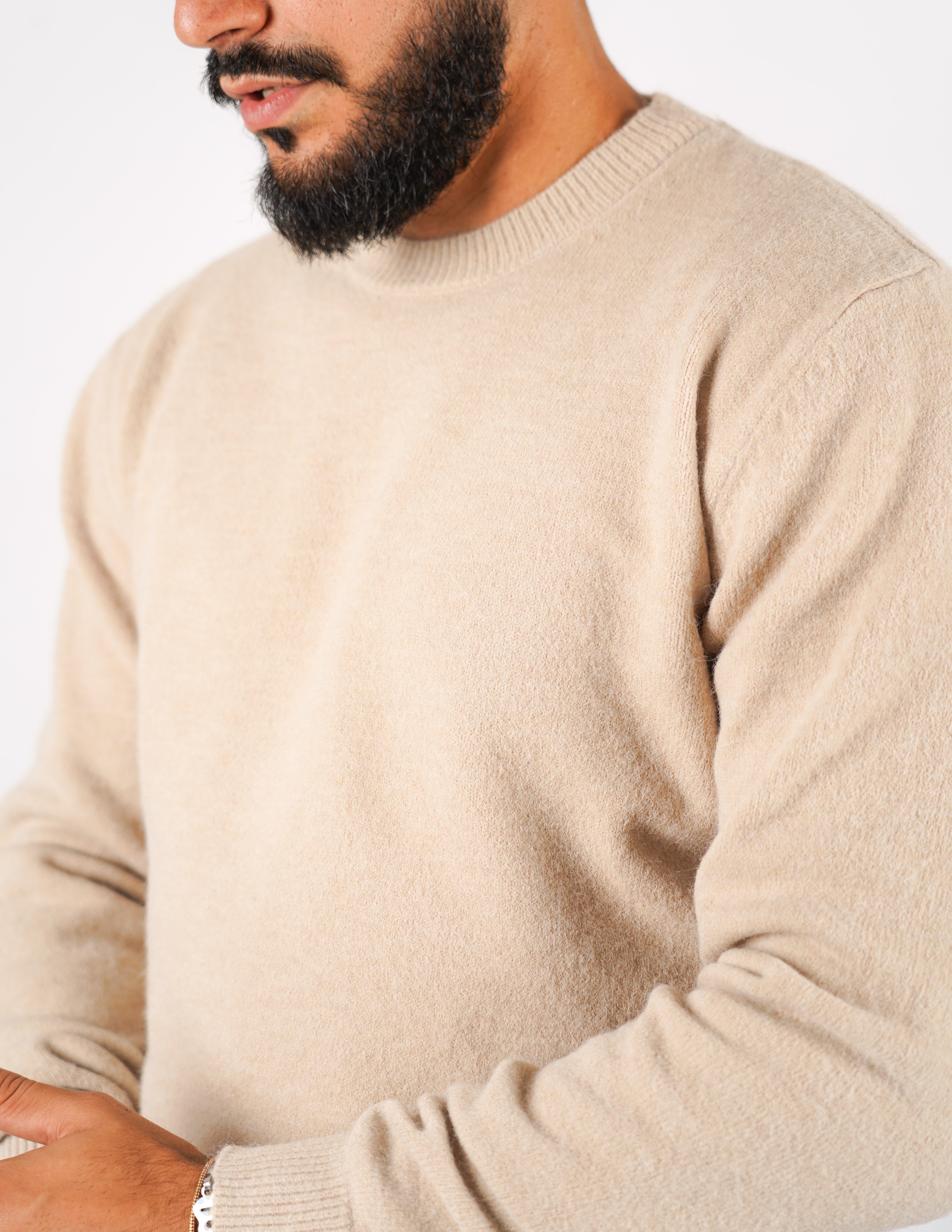 maglione girocollo misto lana