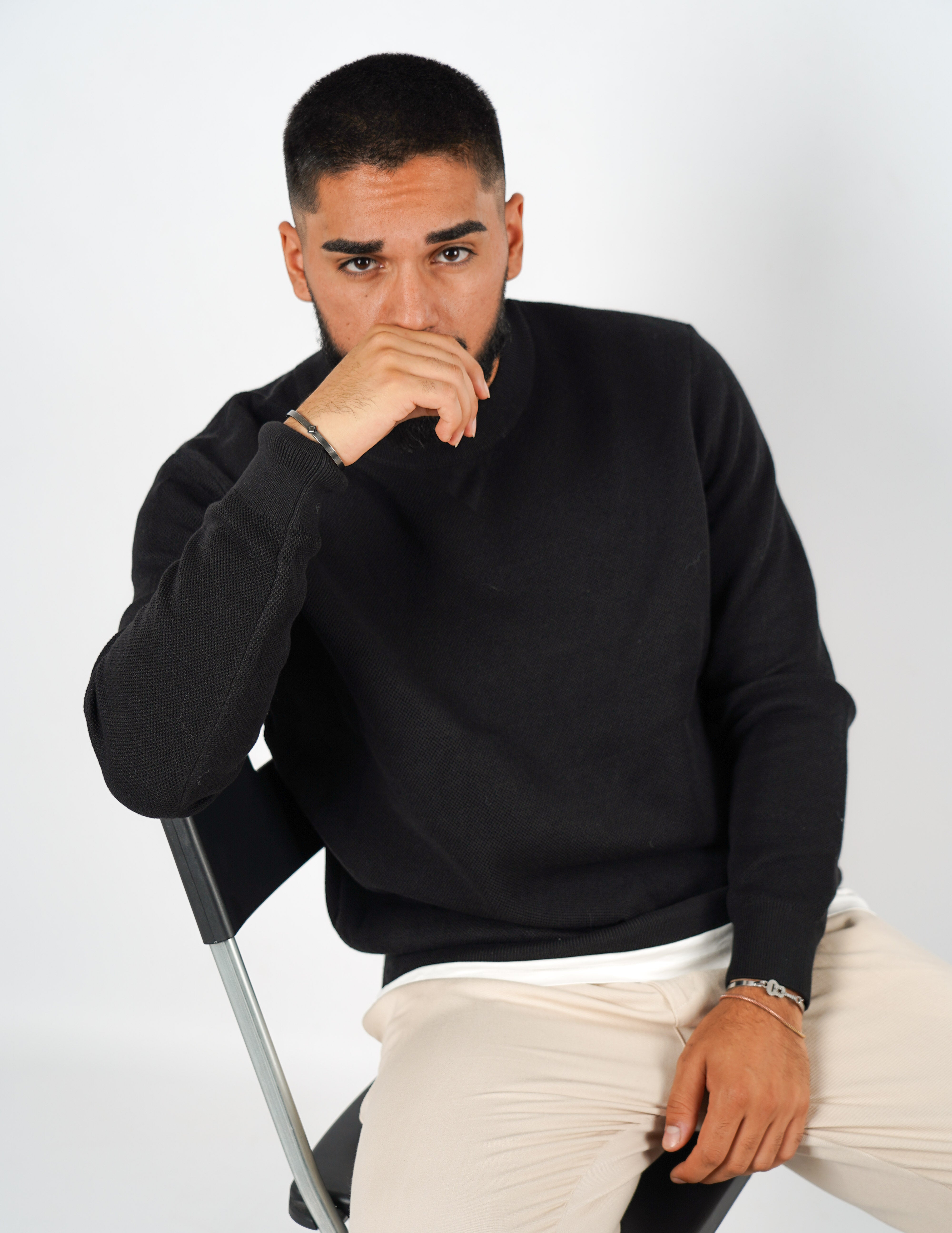 Maglione strutturato girocollo