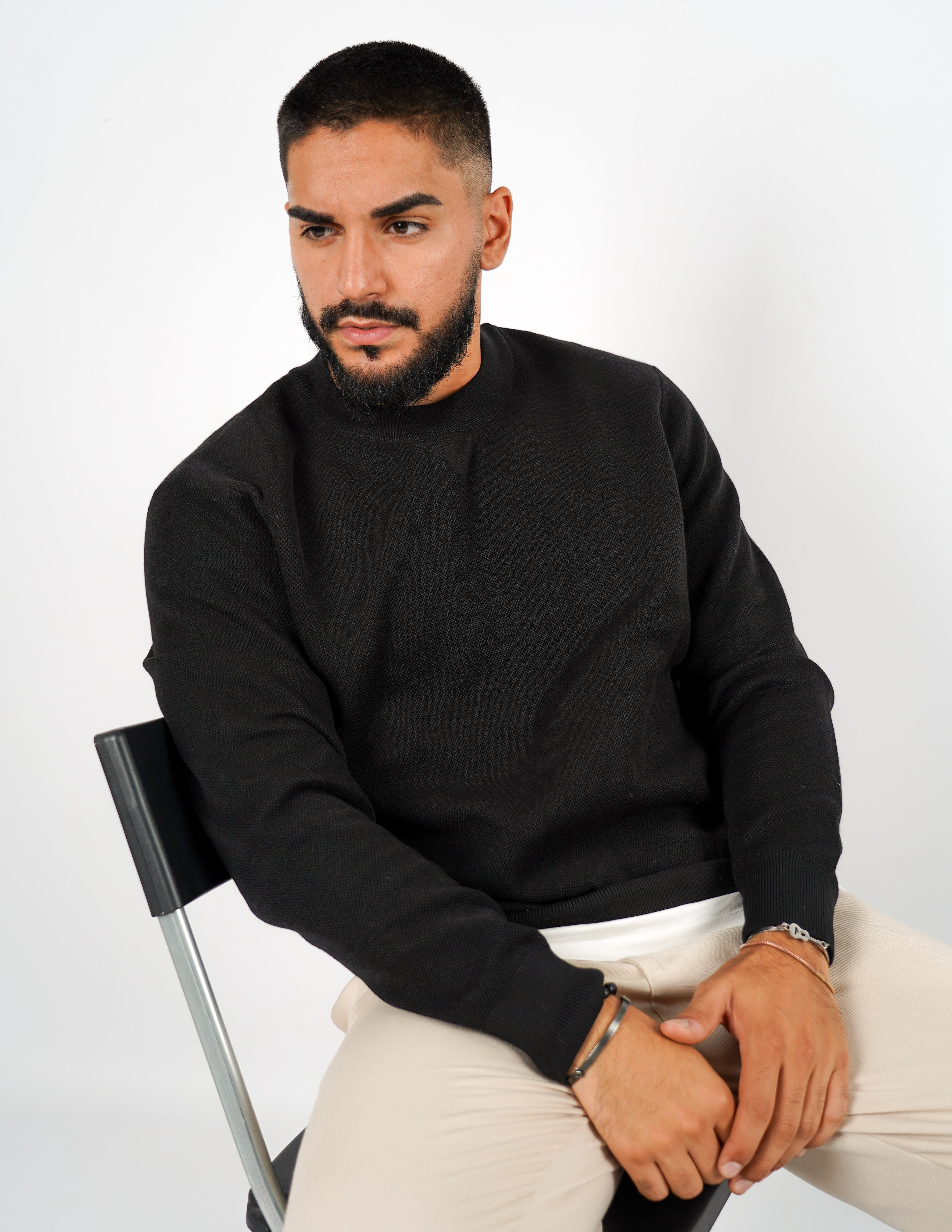 Maglione strutturato girocollo