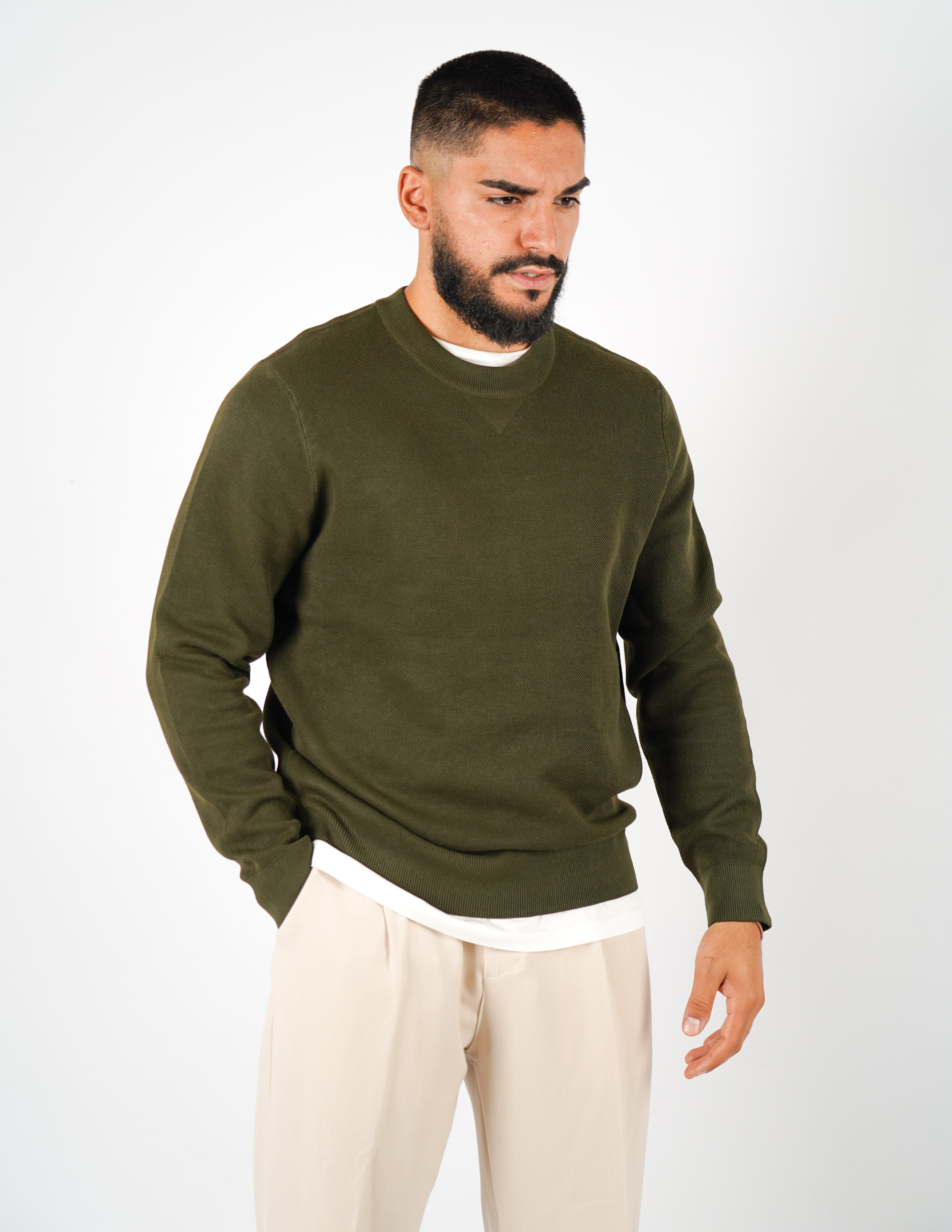Maglione strutturato girocollo