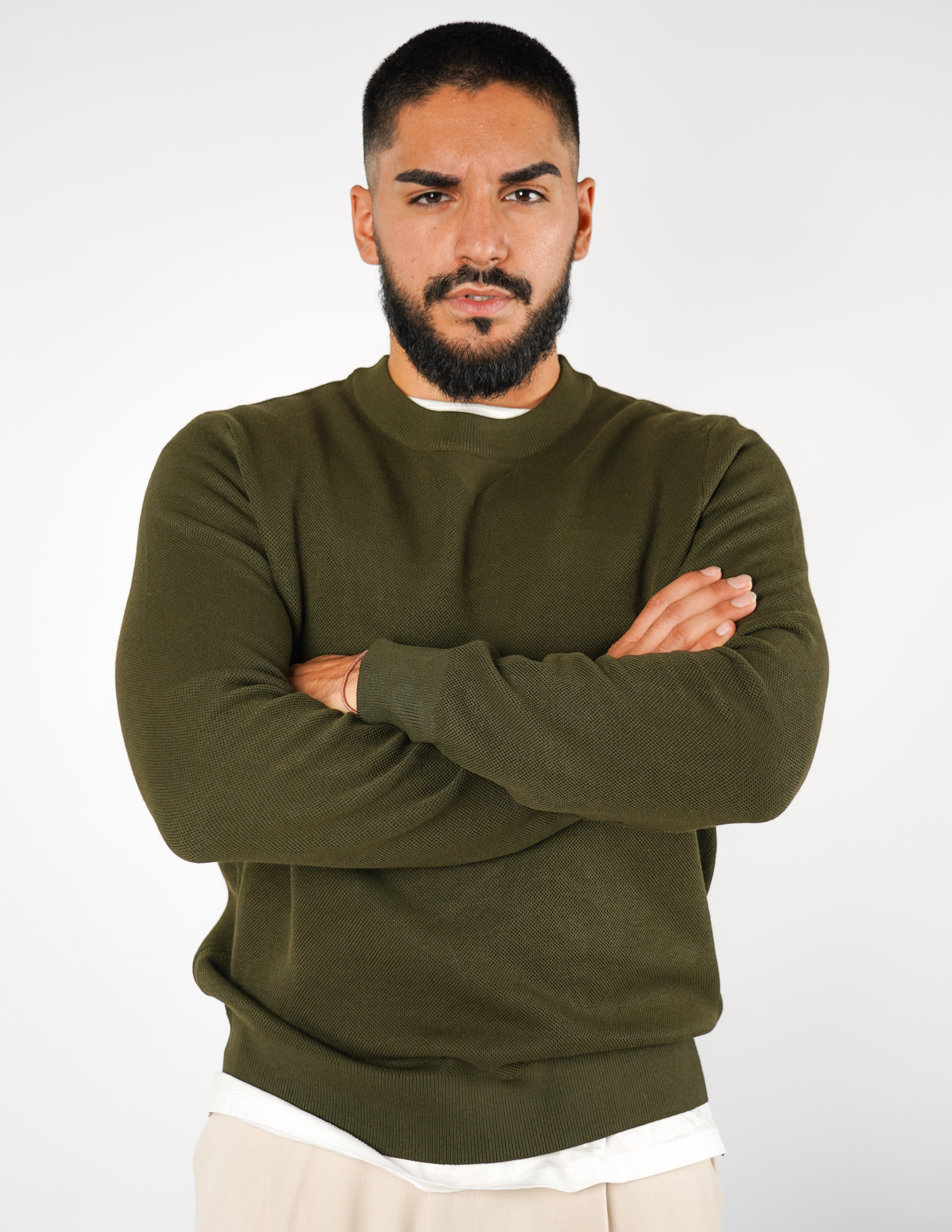 Maglione strutturato girocollo