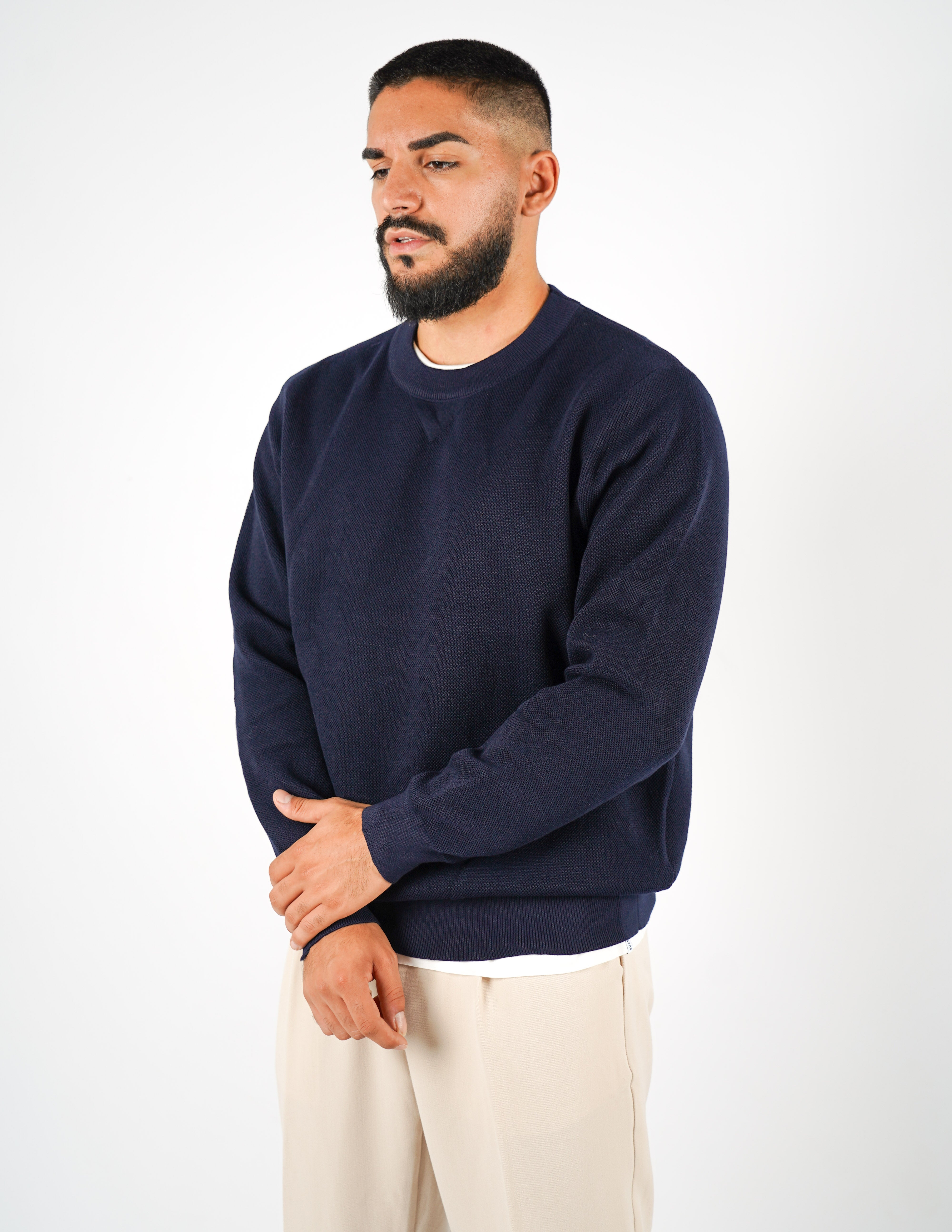 Maglione strutturato girocollo