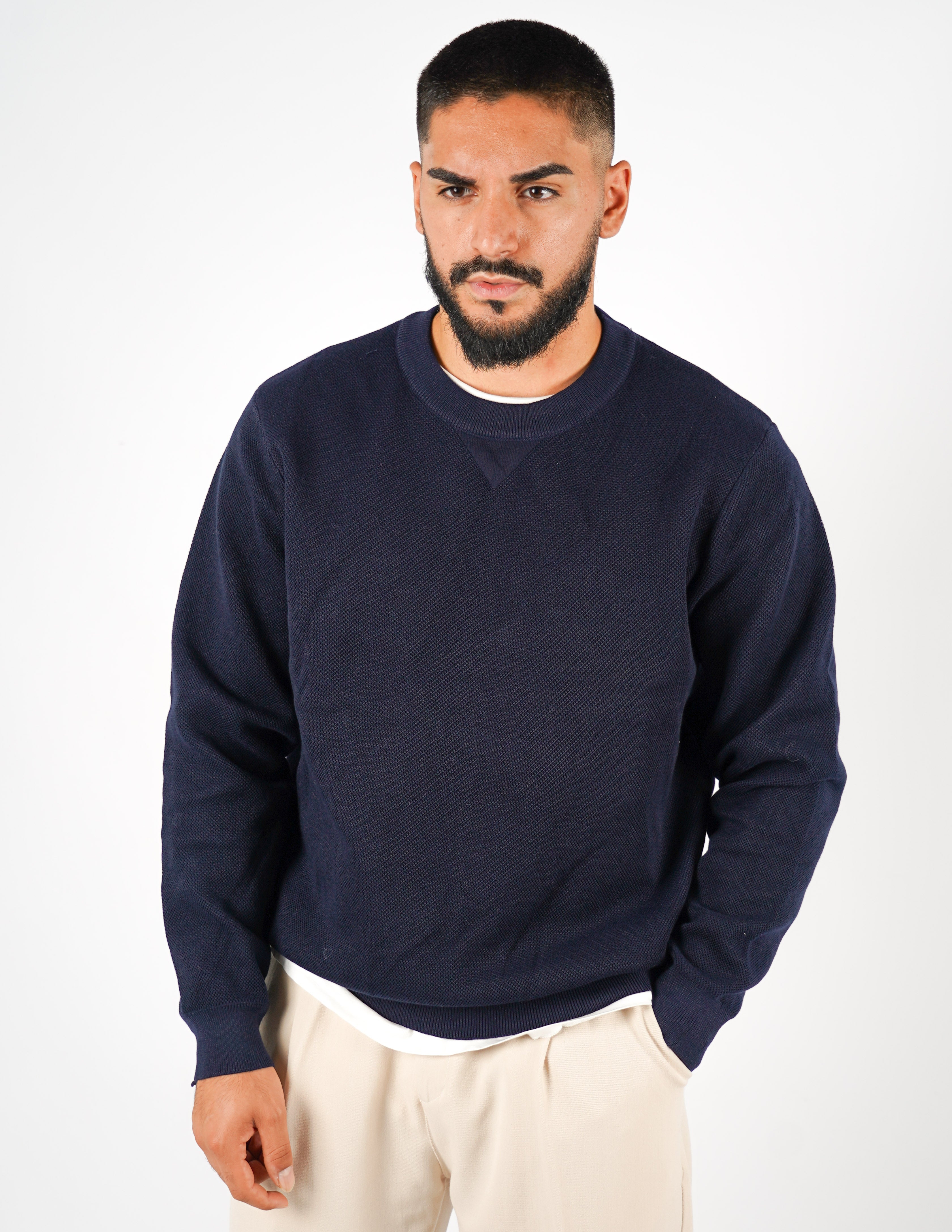 Maglione strutturato girocollo