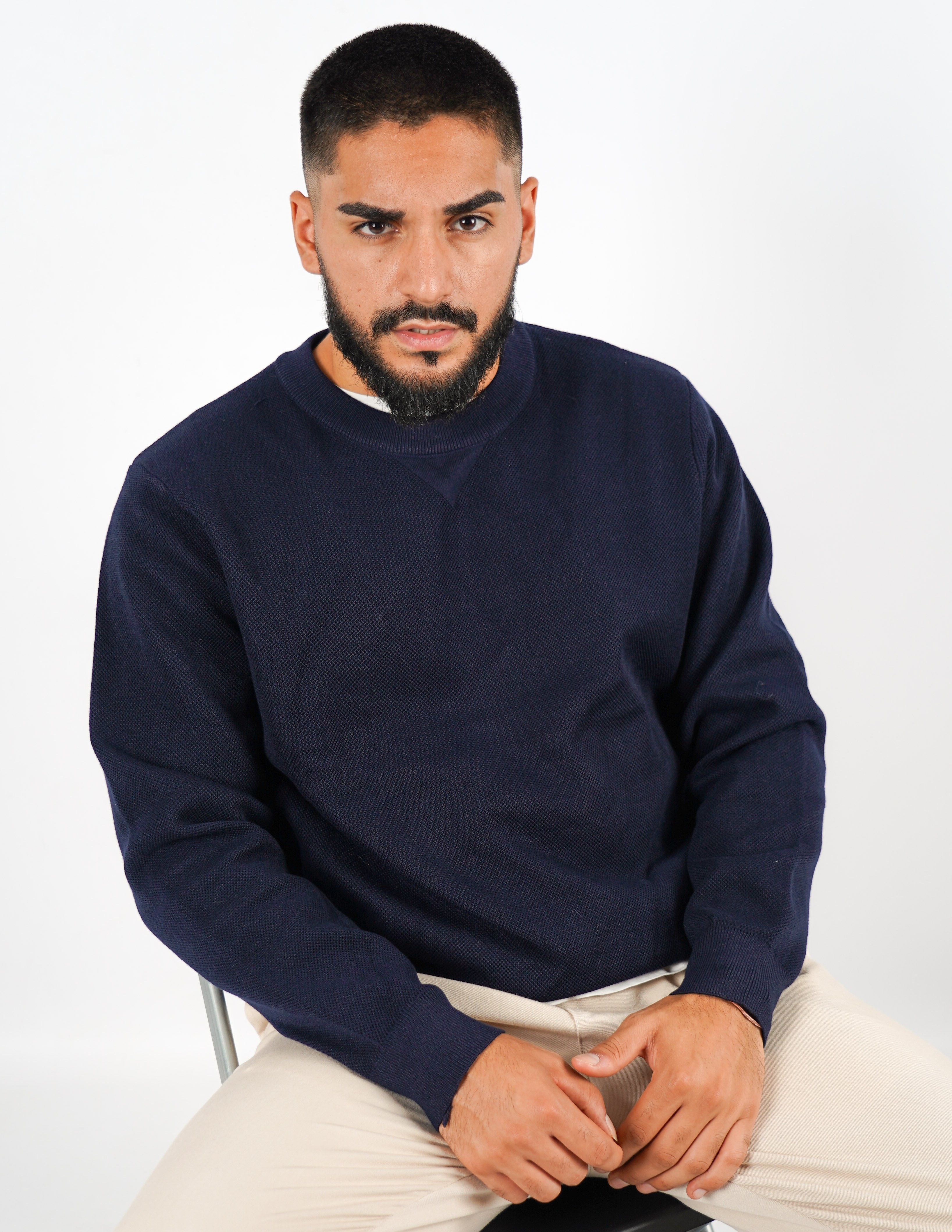 Maglione strutturato girocollo