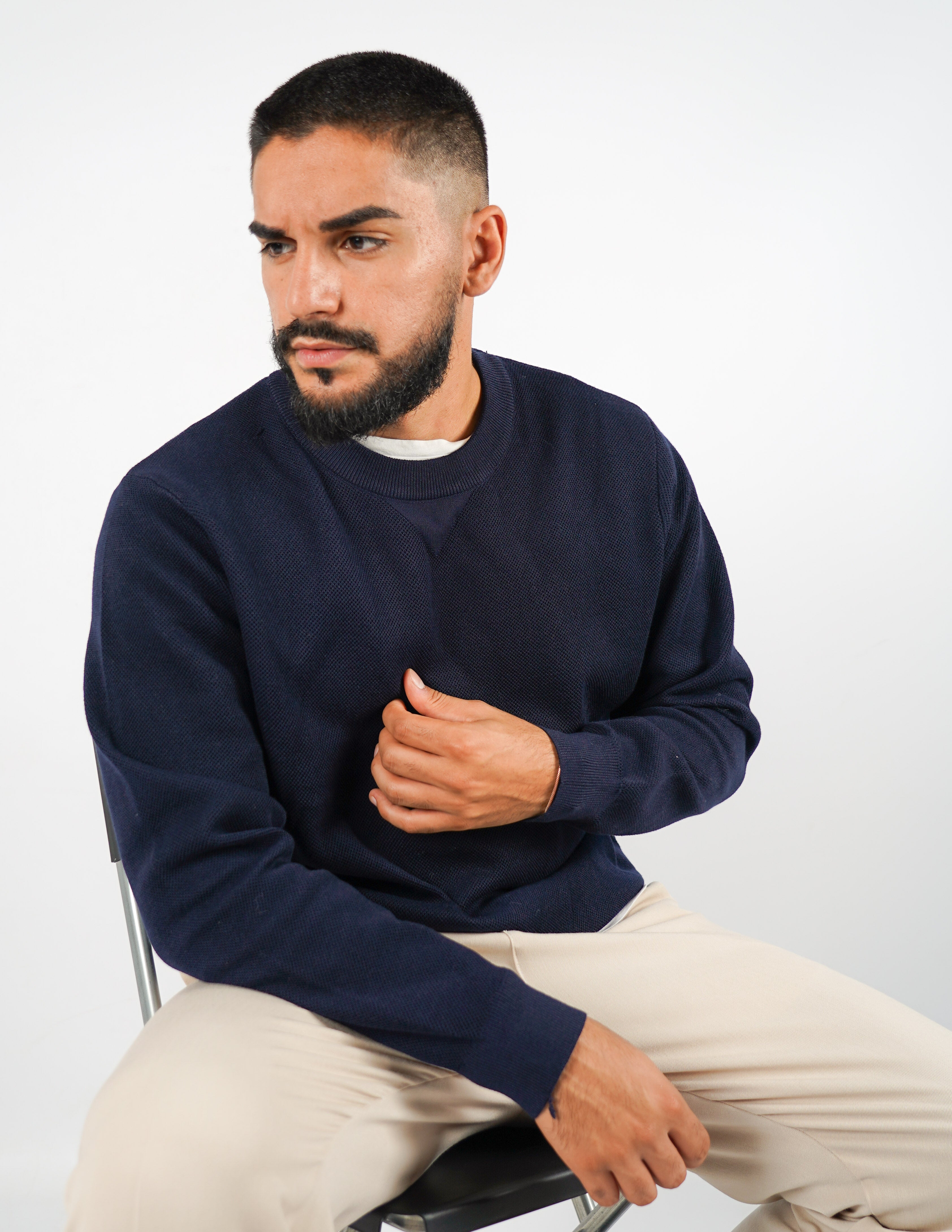Maglione strutturato girocollo