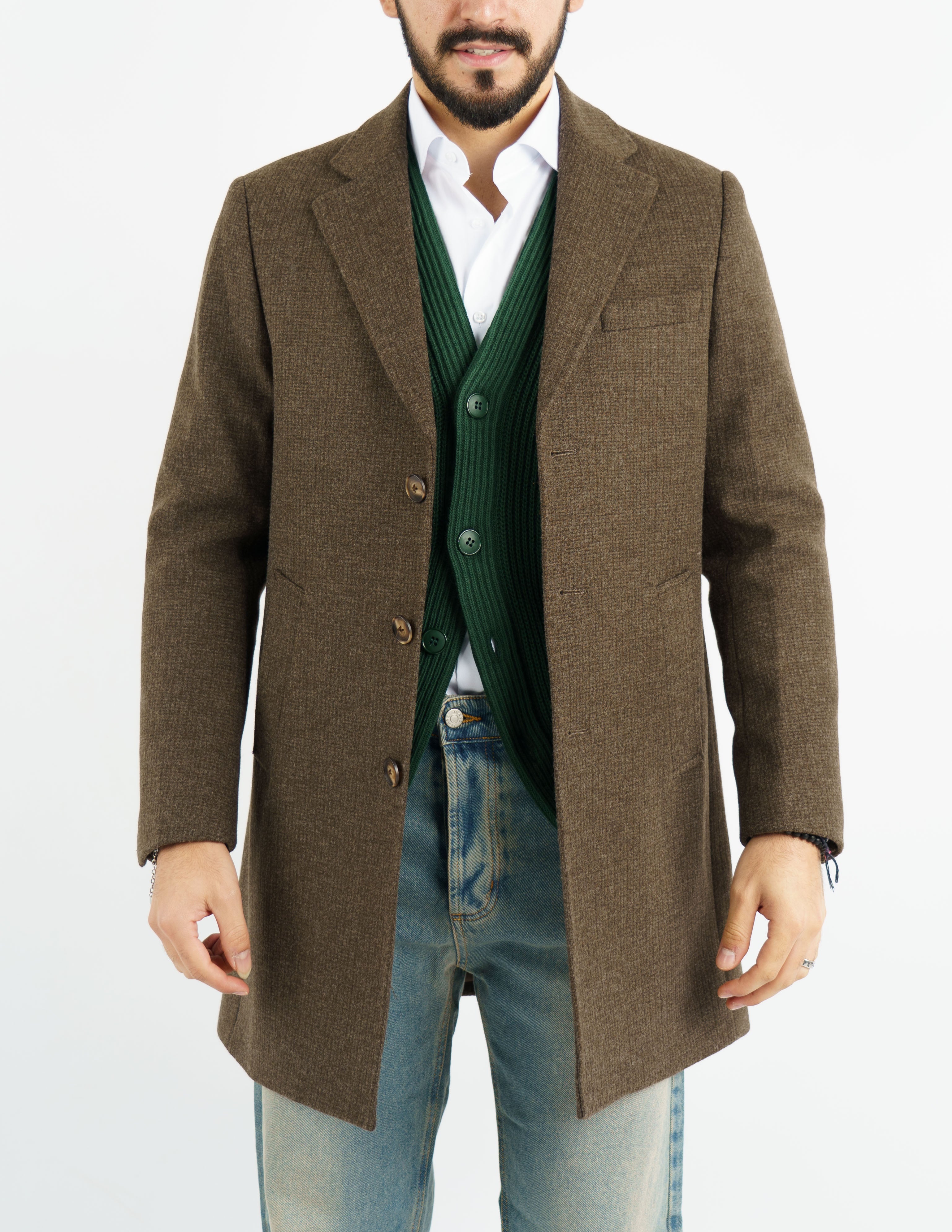 cappotto monopetto elegante strutturato