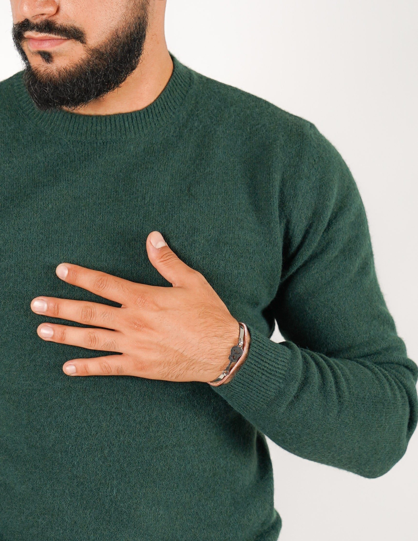 maglione girocollo misto lana