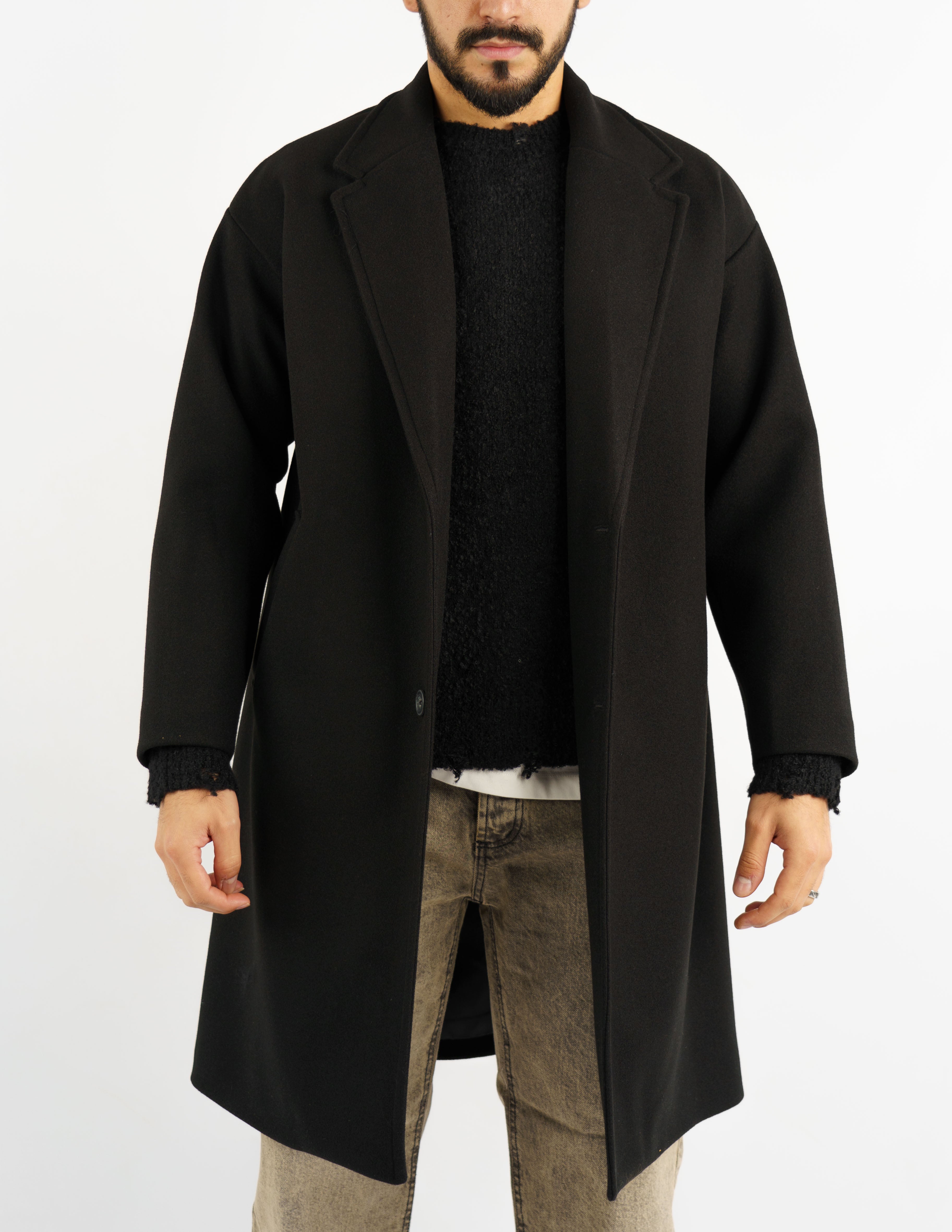 cappotto uomo monopetto  over size