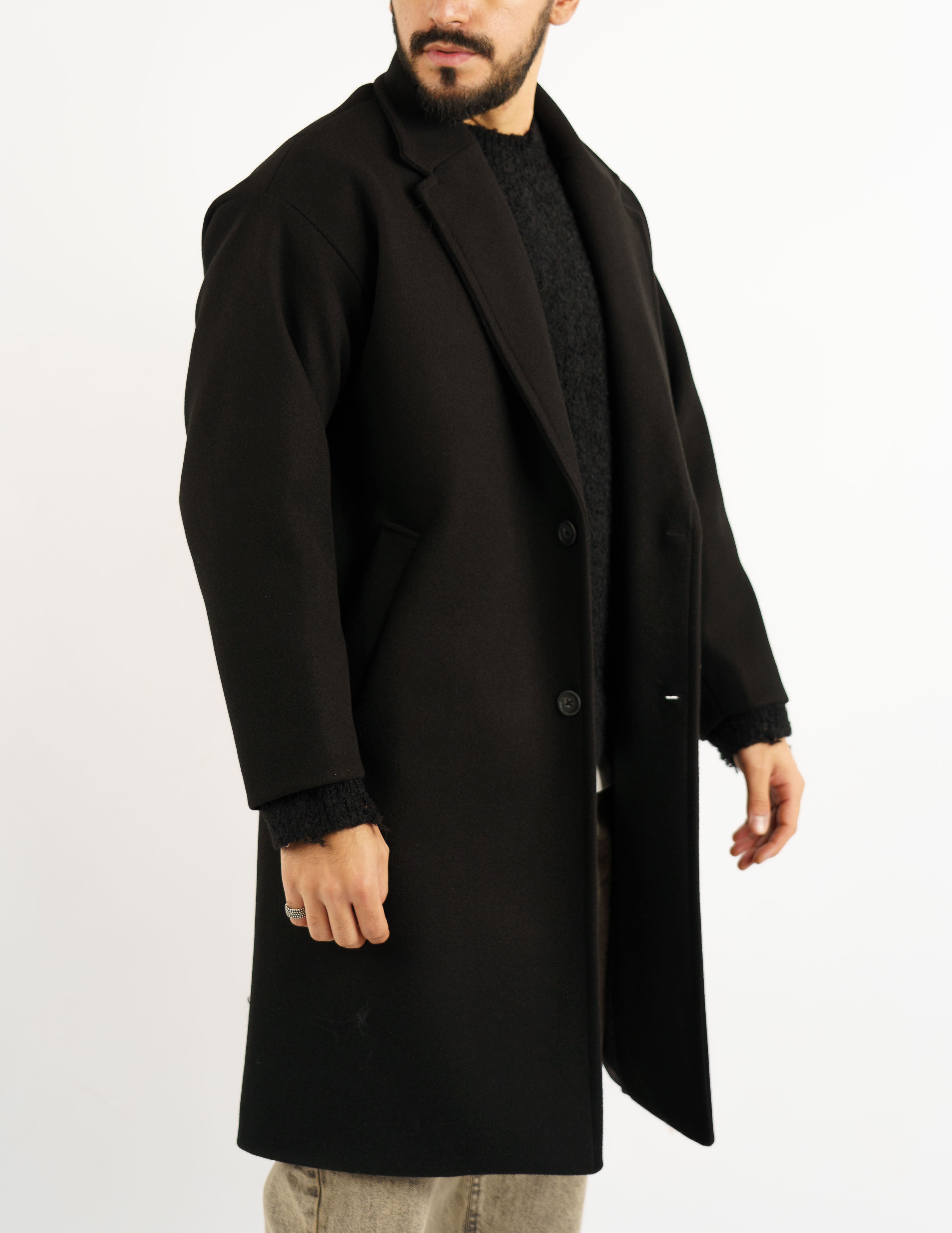 cappotto uomo monopetto  over size