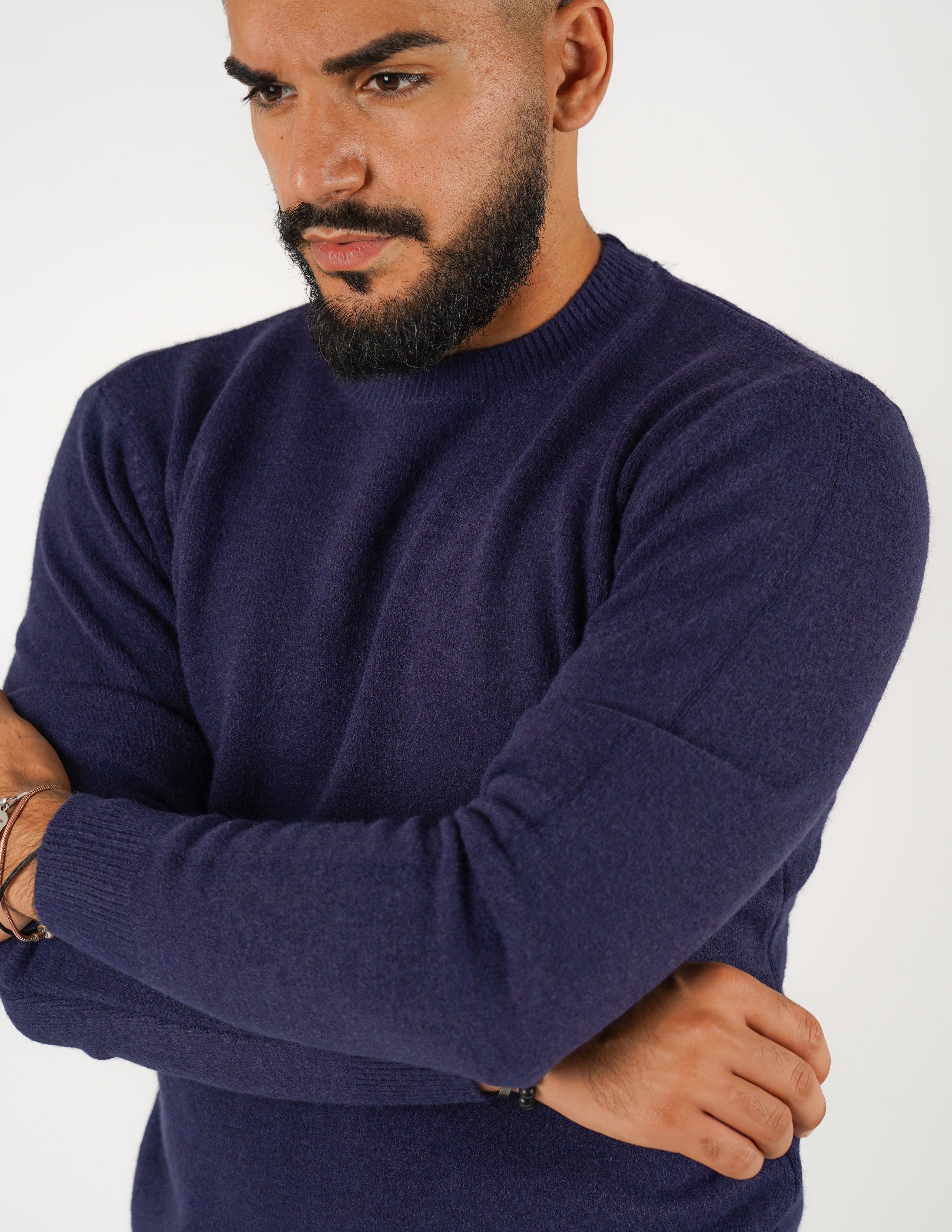 maglione girocollo misto lana