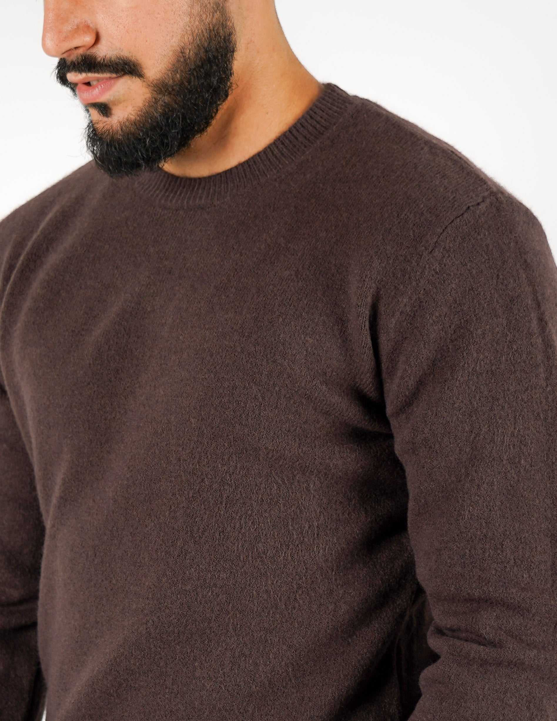 maglione girocollo misto lana