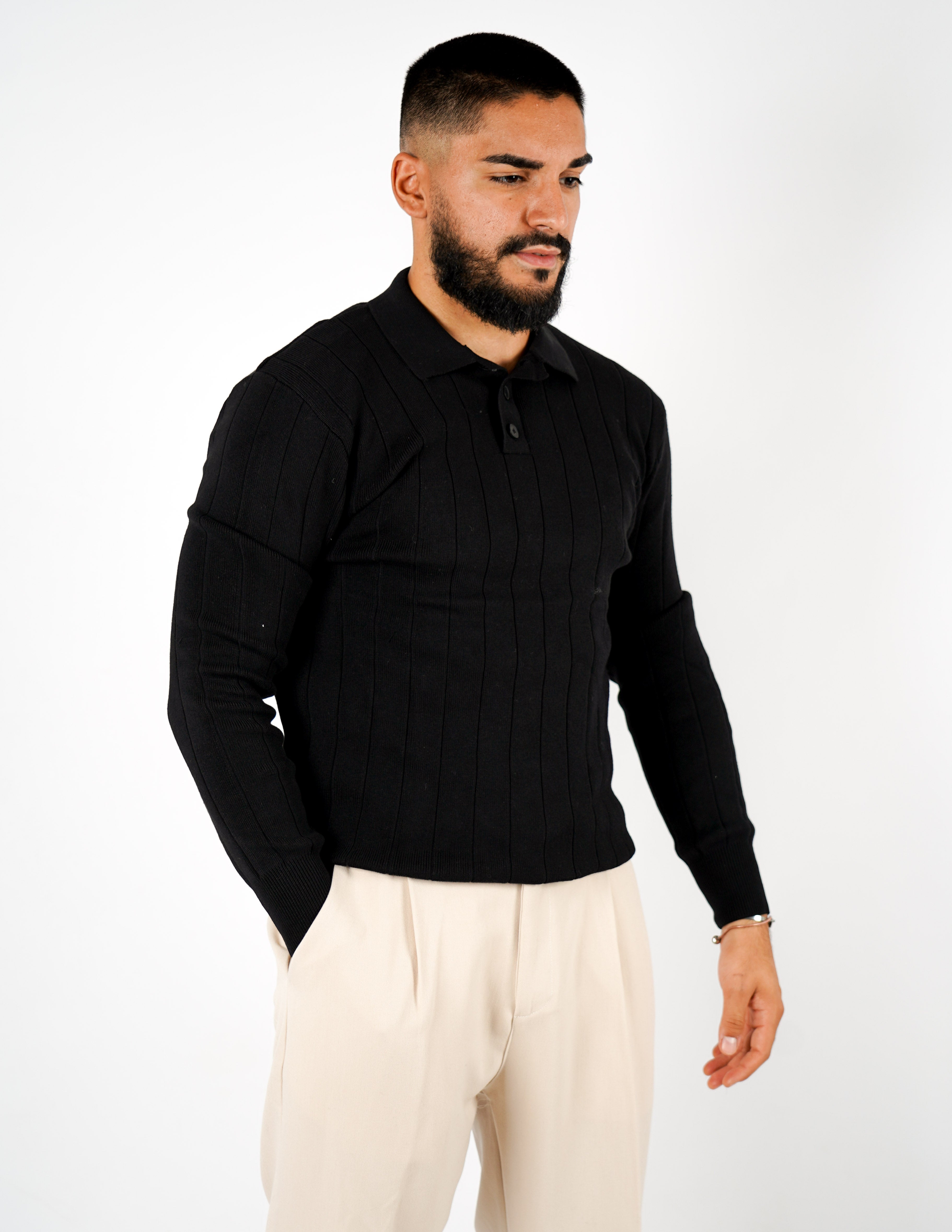 polo manica lunga strutturata