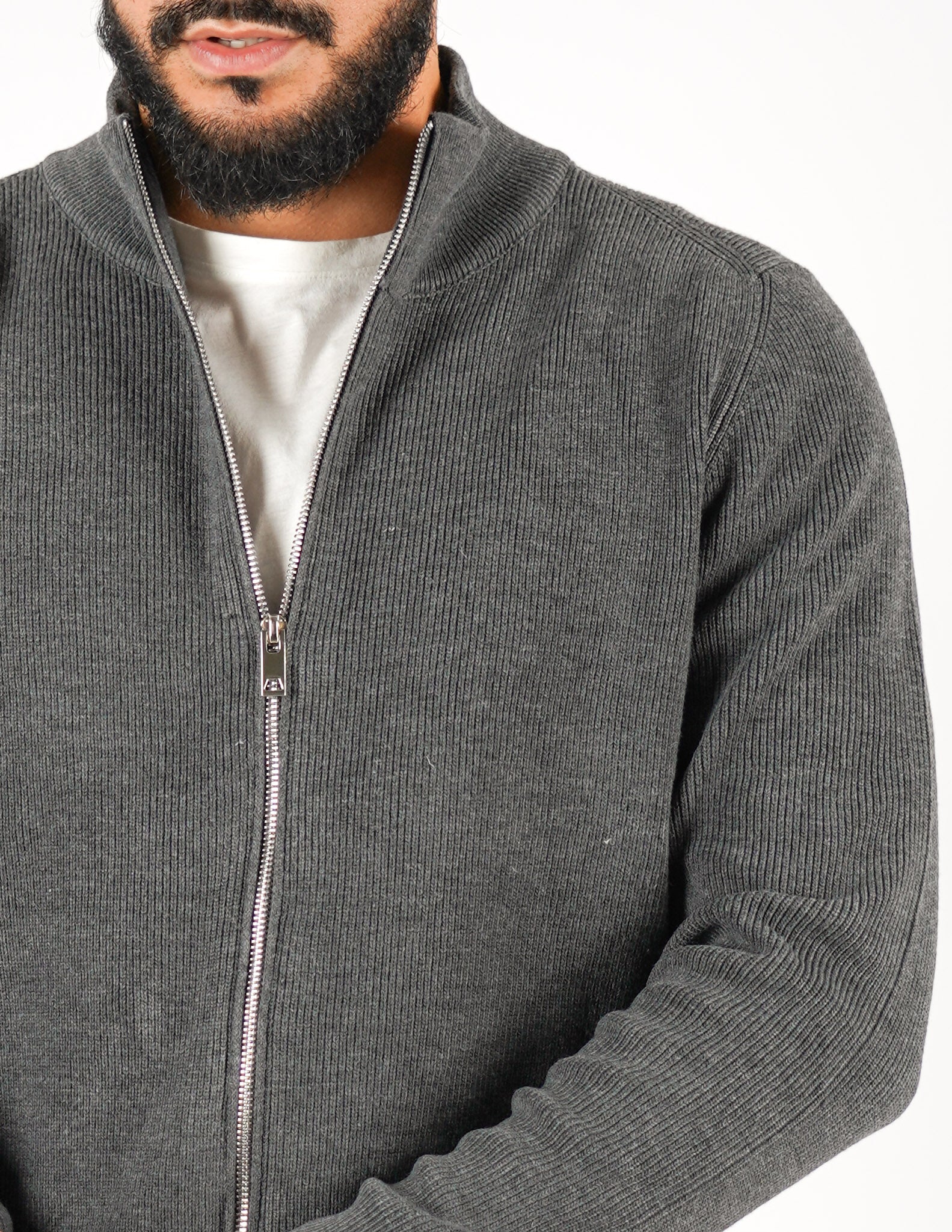 cardigan manica lunga con zip