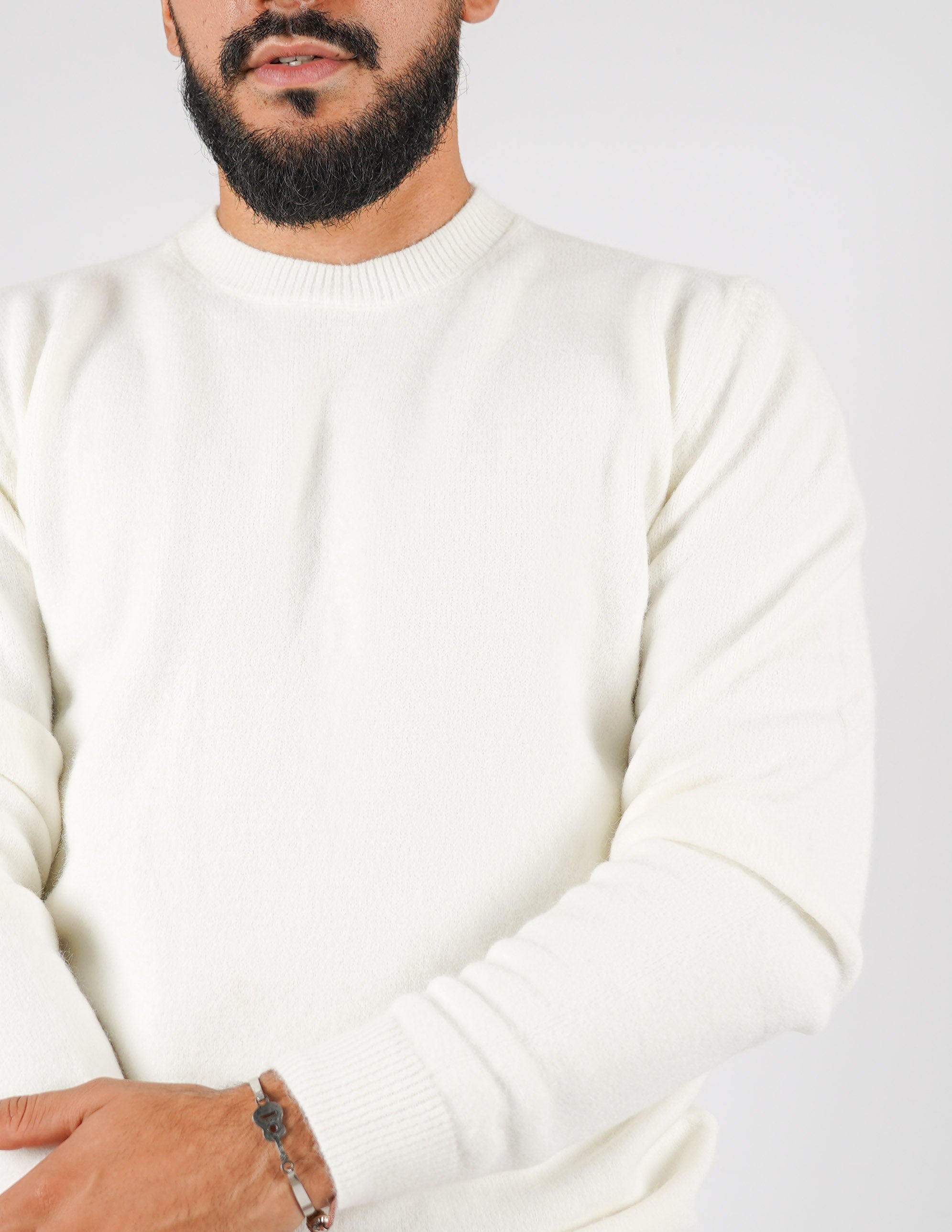 maglione girocollo misto lana