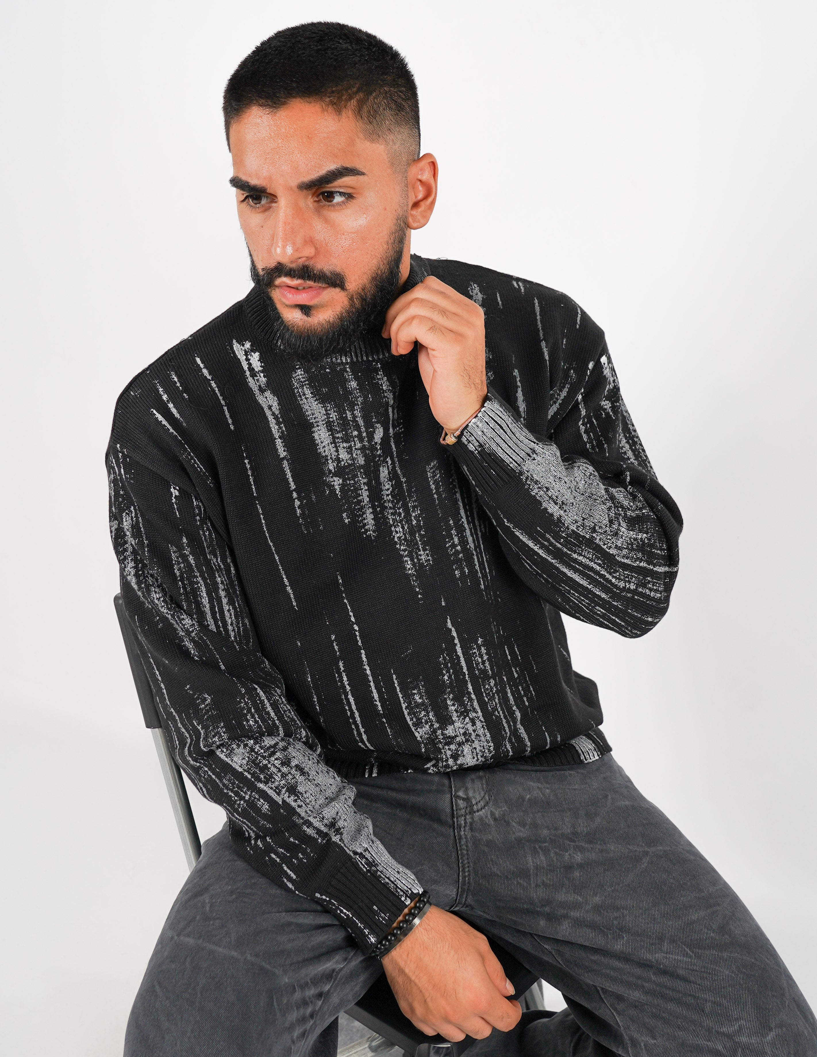 Maglione girocollo strutturato