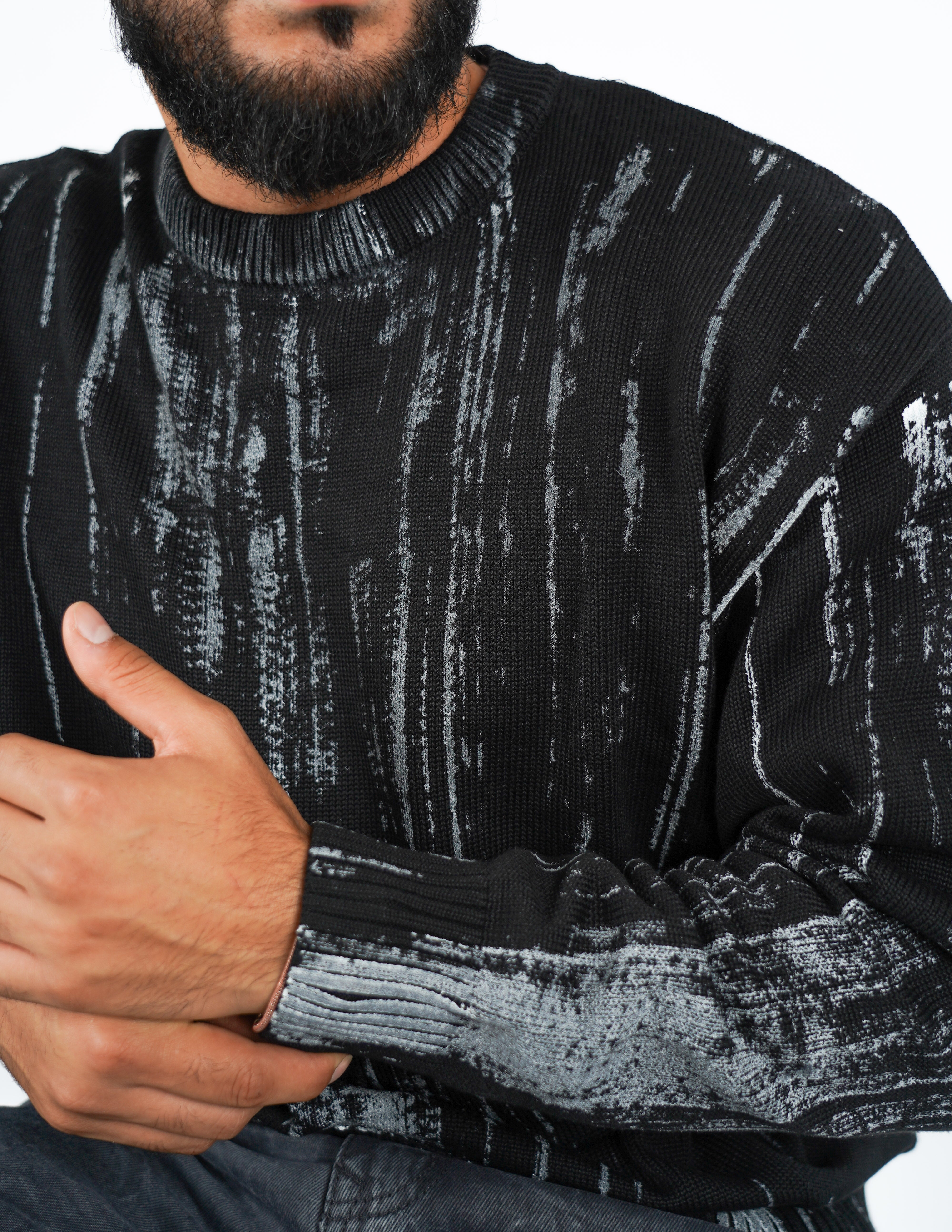 Maglione girocollo strutturato