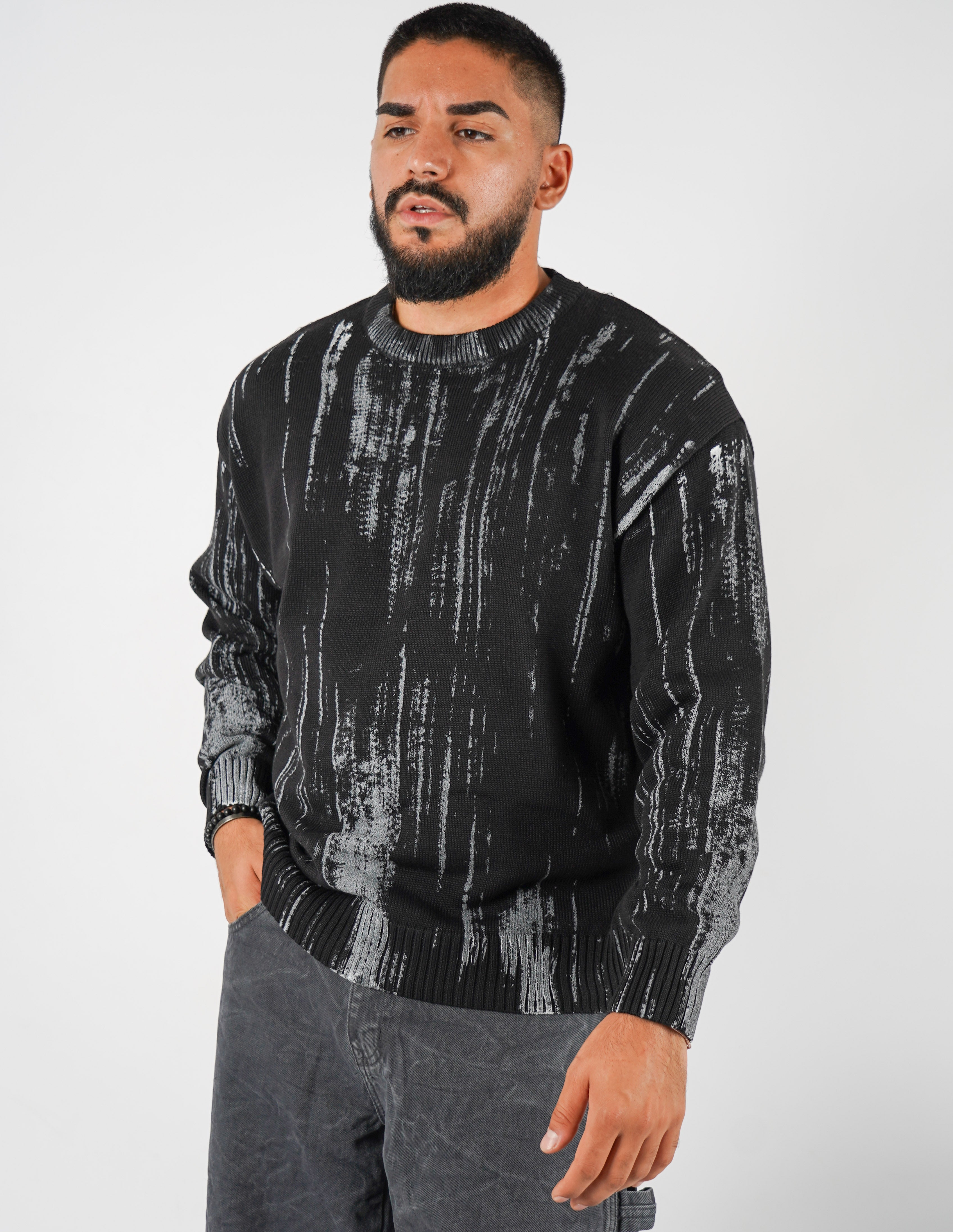 Maglione girocollo strutturato