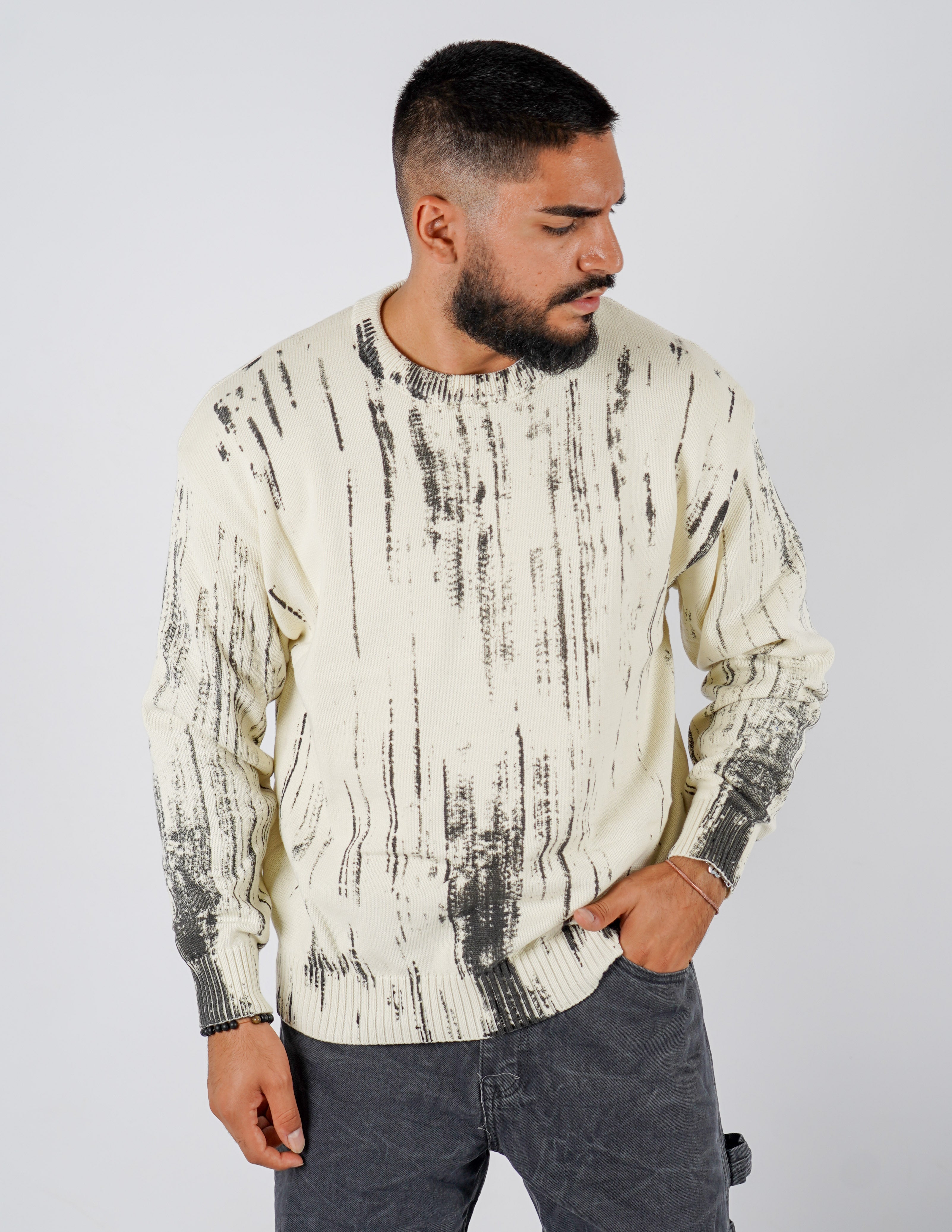 Maglione girocollo strutturato