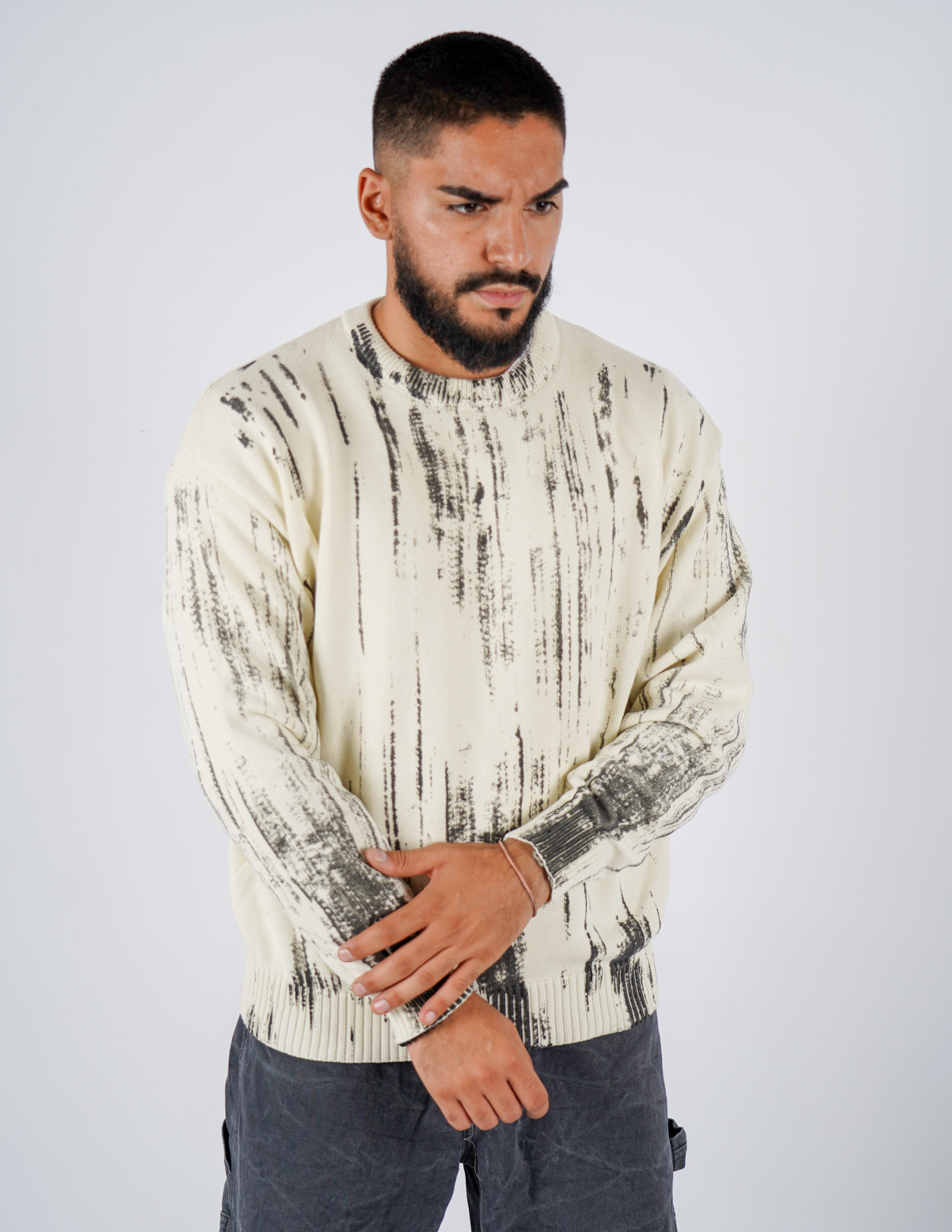 Maglione girocollo strutturato